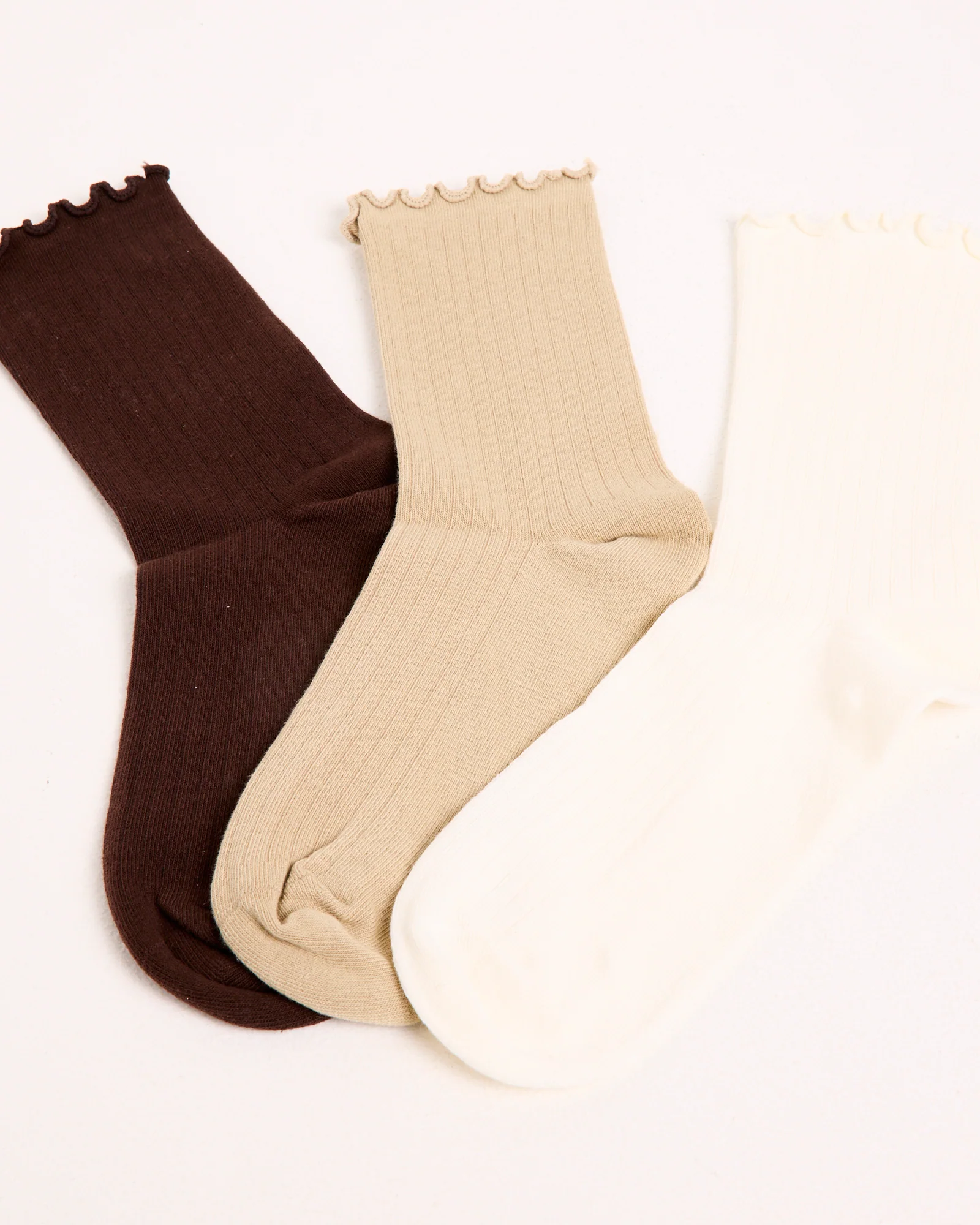 Frill Ribbed Socks 3 Pack - Image 2