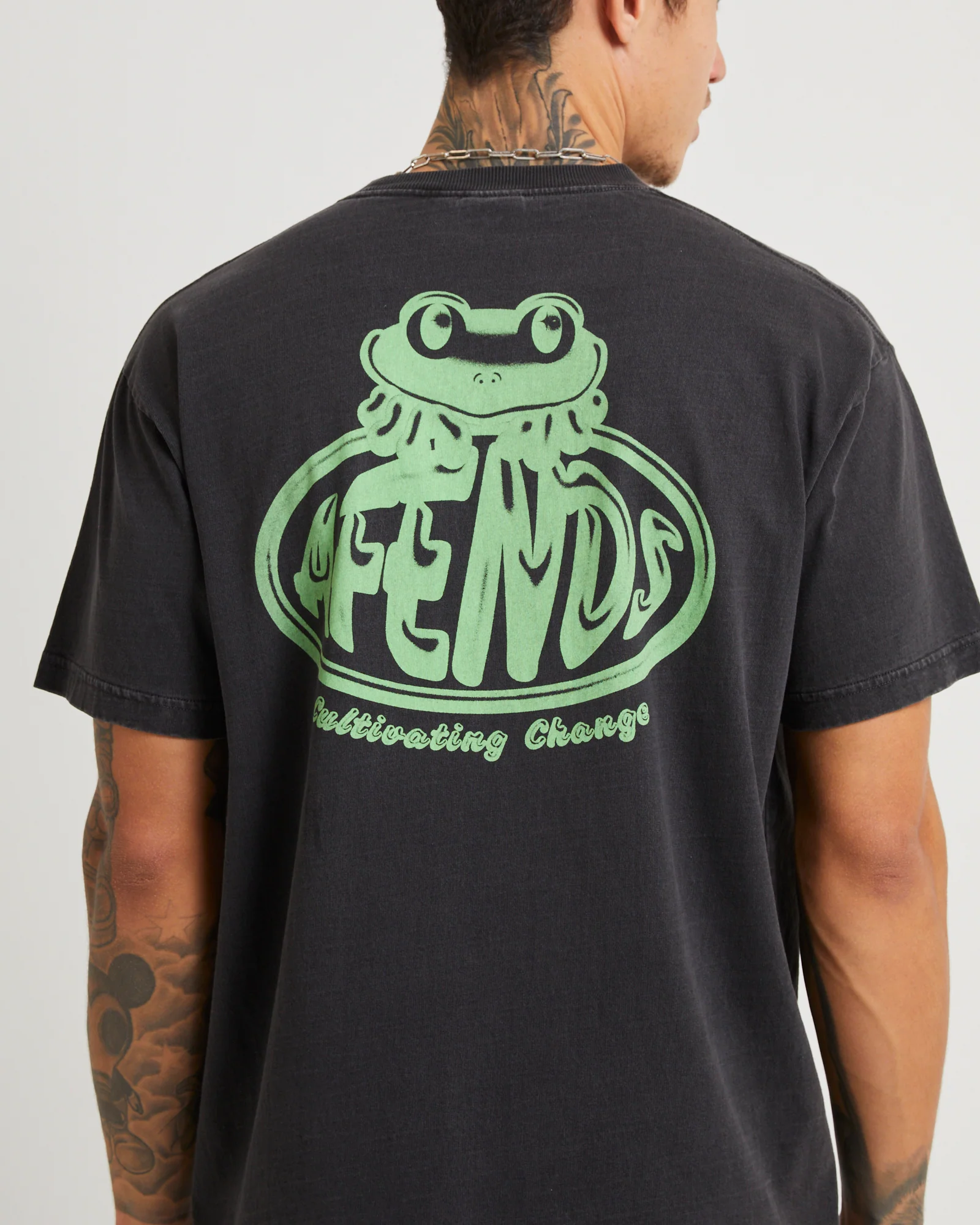 Frogga Heavy Boxy Fit T-Shirt Stone Black - Image 5