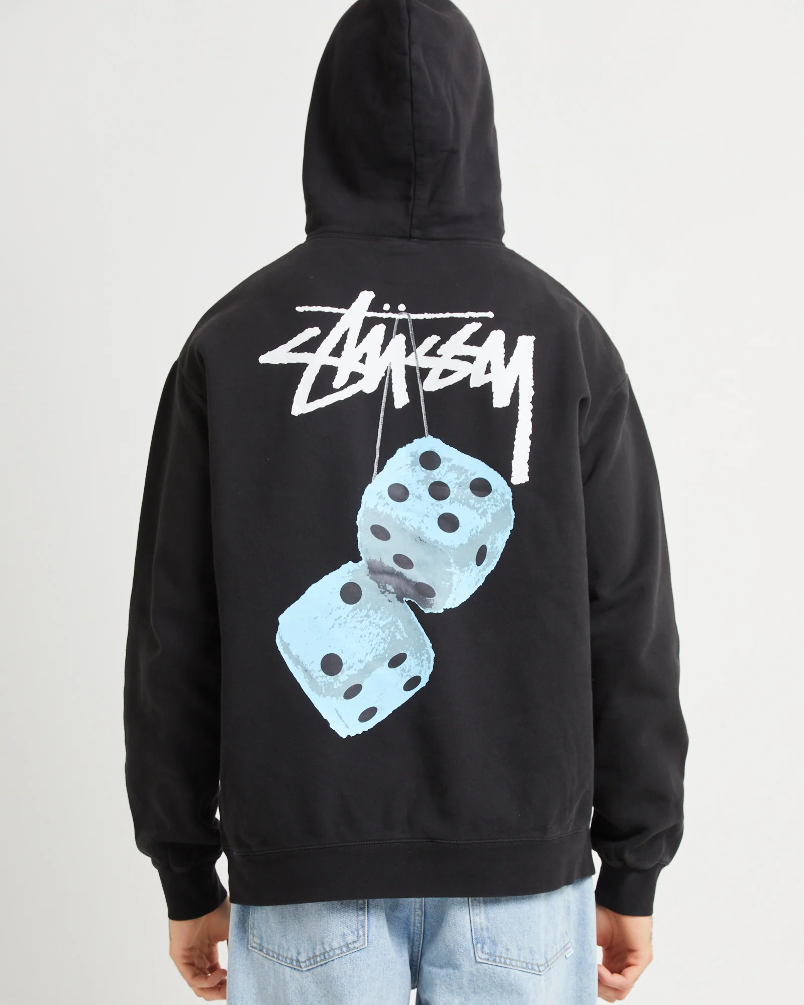 Fuzzy Dice Fleece Hoodie Black - Image 5