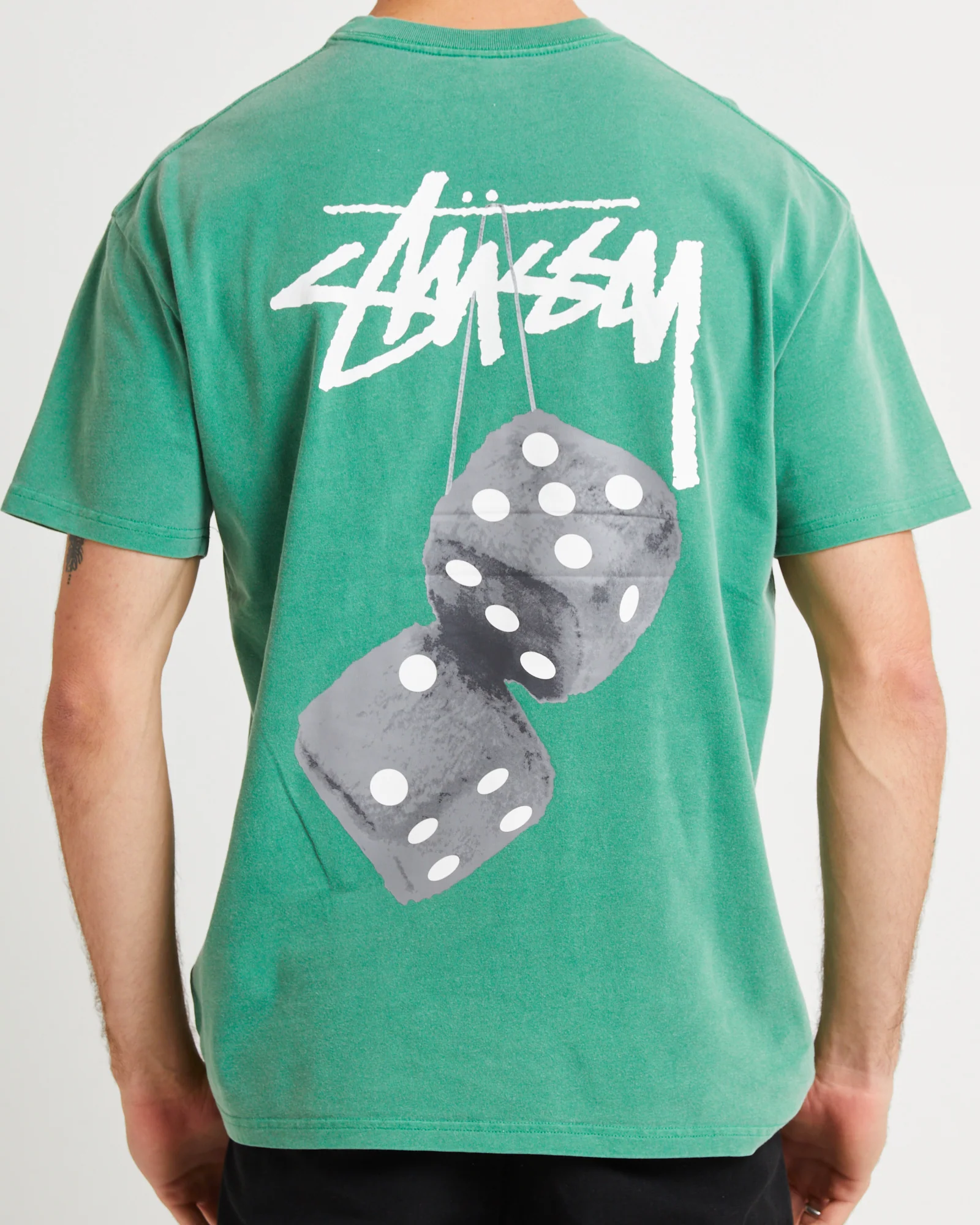 Fuzzy Dice Heavyweight Short Sleeve T-Shirt Pine Green - Image 5