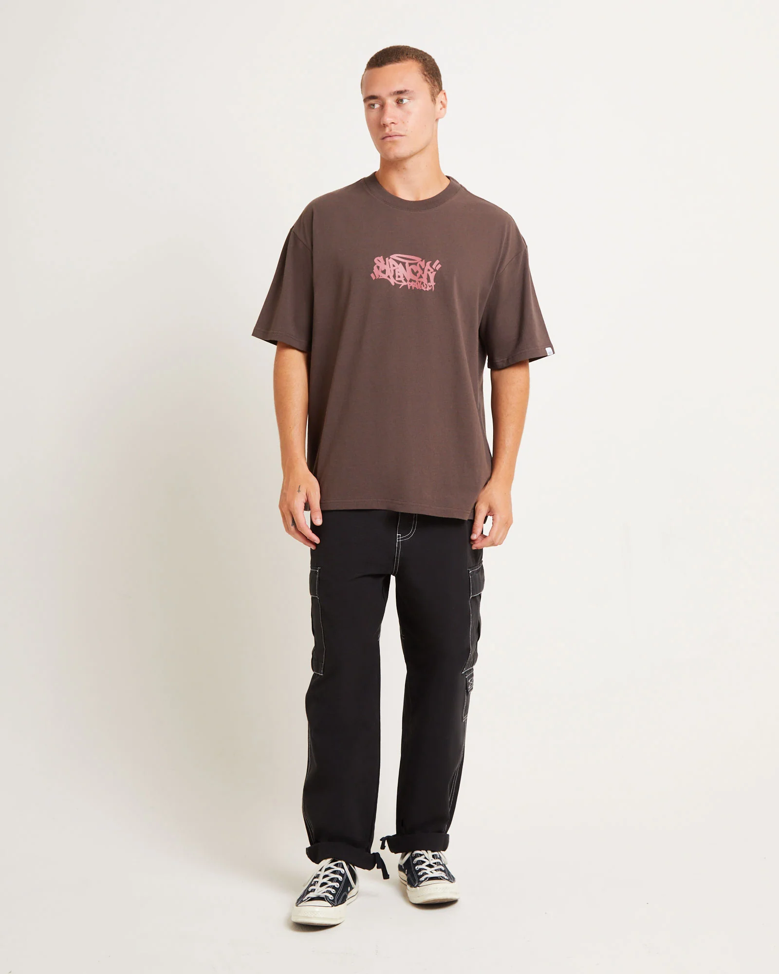 Gaffer Surplus Short Sleeve T-Shirt in Brown - Image 3