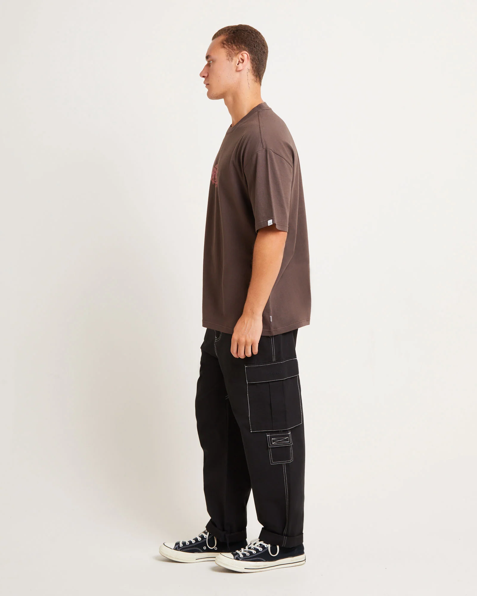 Gaffer Surplus Short Sleeve T-Shirt in Brown - Image 4