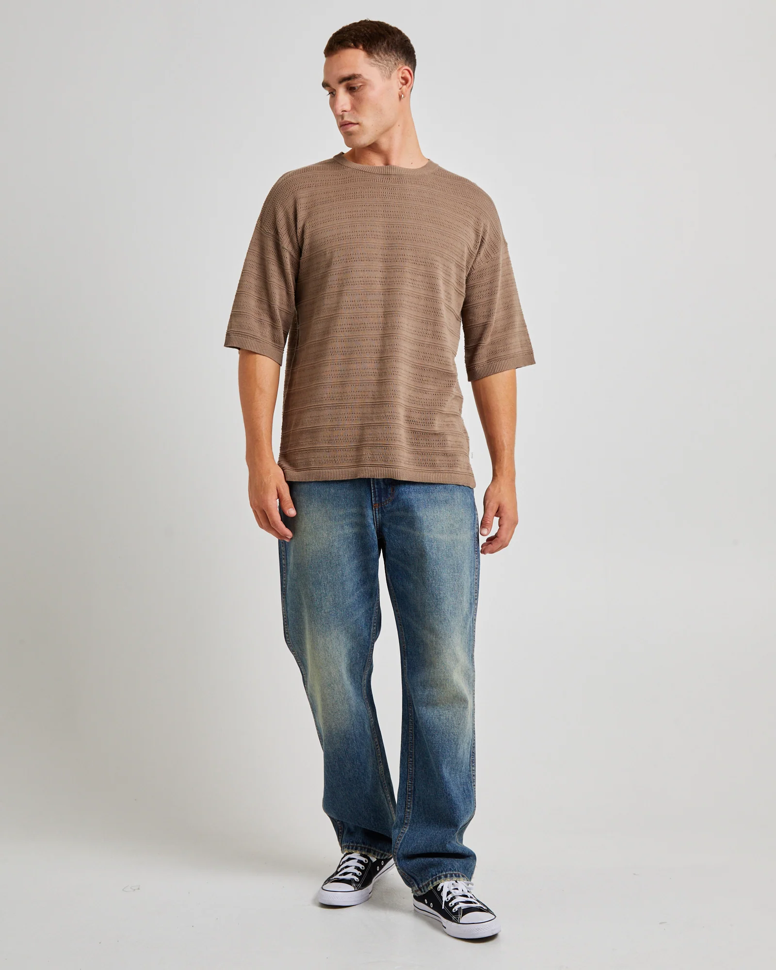 Geo Knit Short Sleeve T-Shirt - Image 3