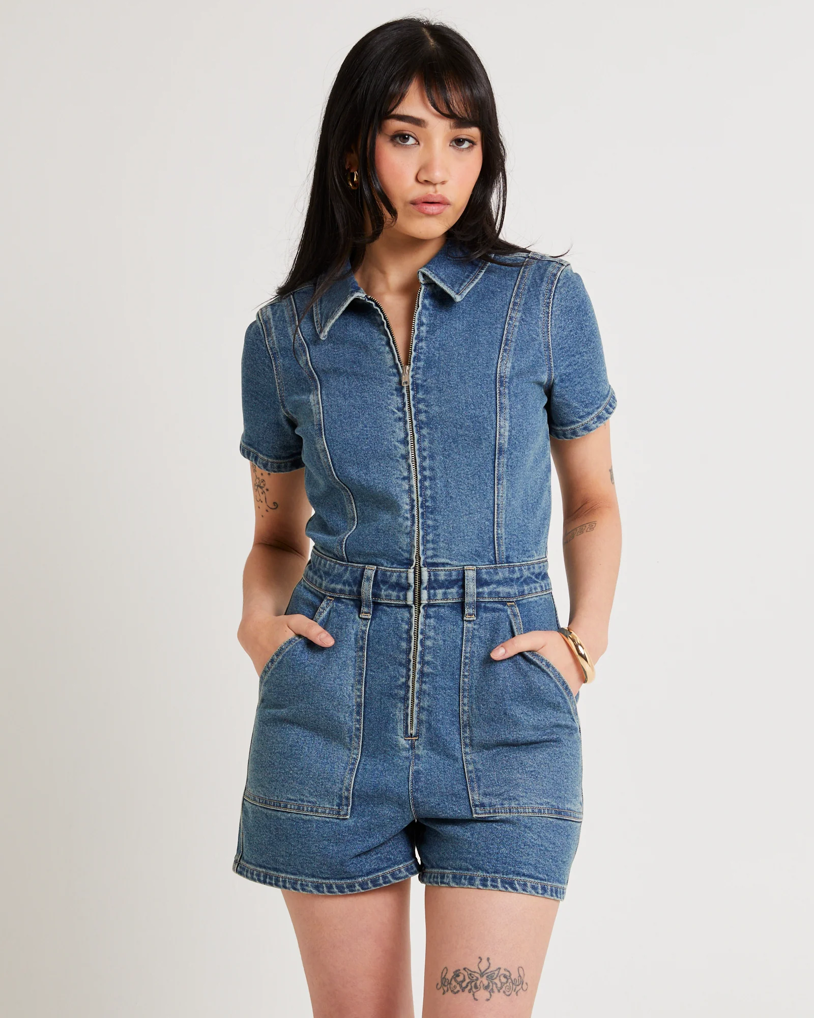 Georgia Denim Romper - Image 5