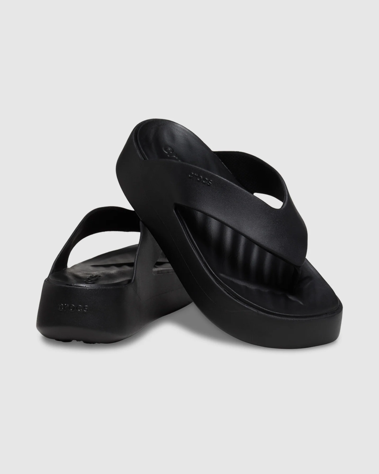 Getaway Platform Flip Flops in Black - Image 3
