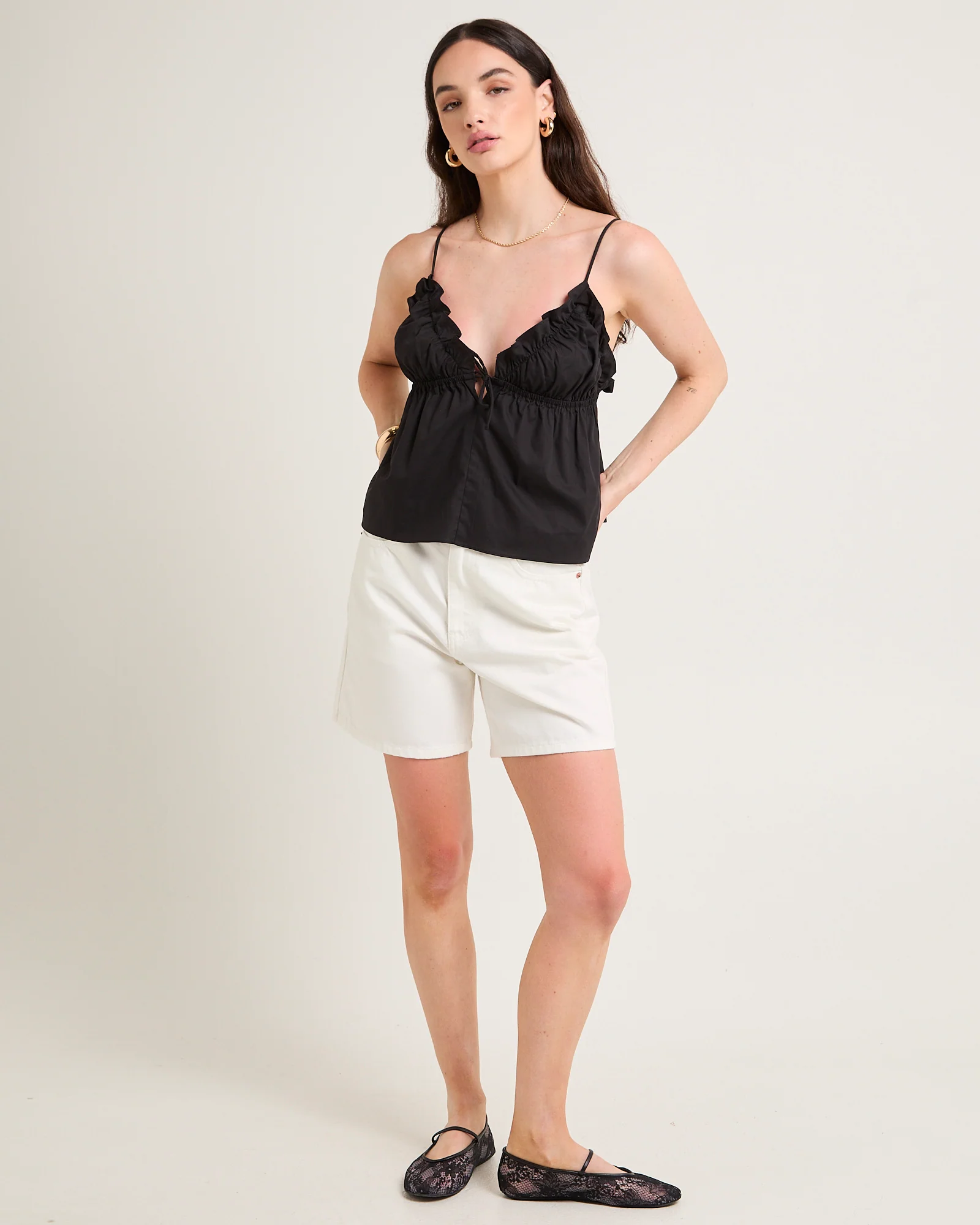 Gia Poplin Frill Cami - Image 3