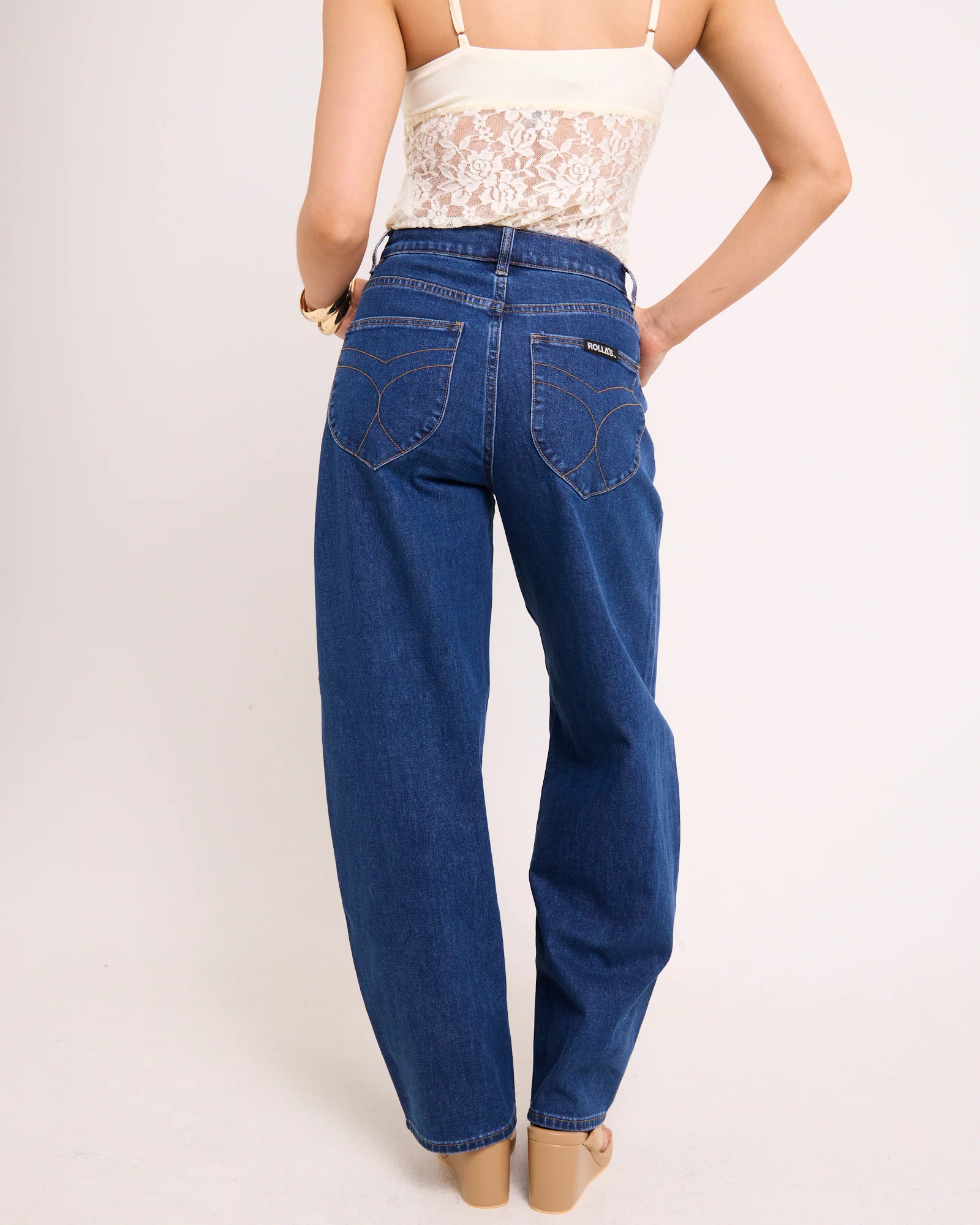 Gigi Barrel Denim Jeans Forever Blue - Image 4