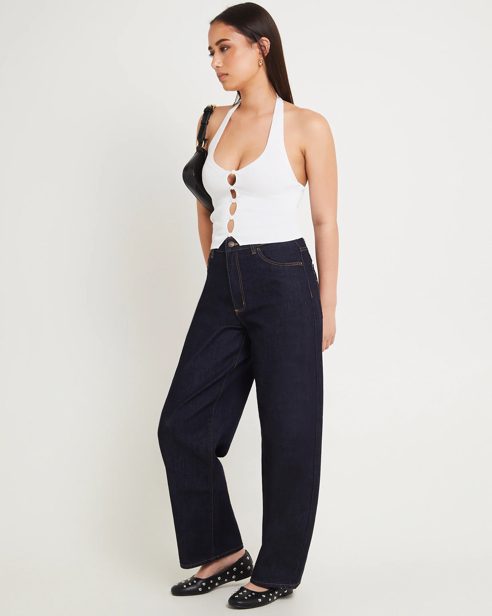 Gigi Barrel  Denim Jeans Helena Rinse Blue - Image 3