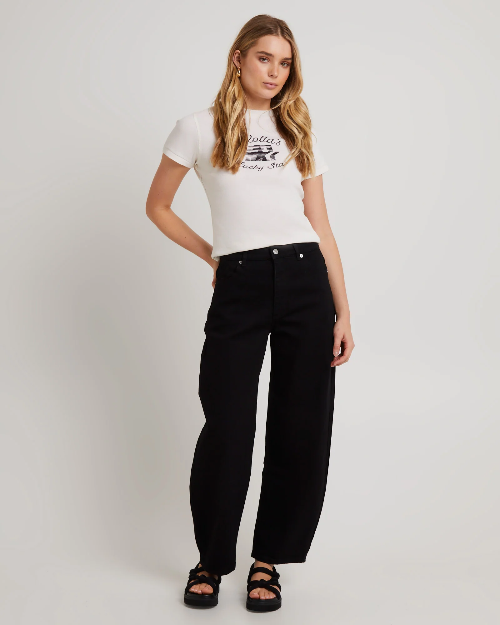 Gigi Barrel Jeans Forever Black - Image 3