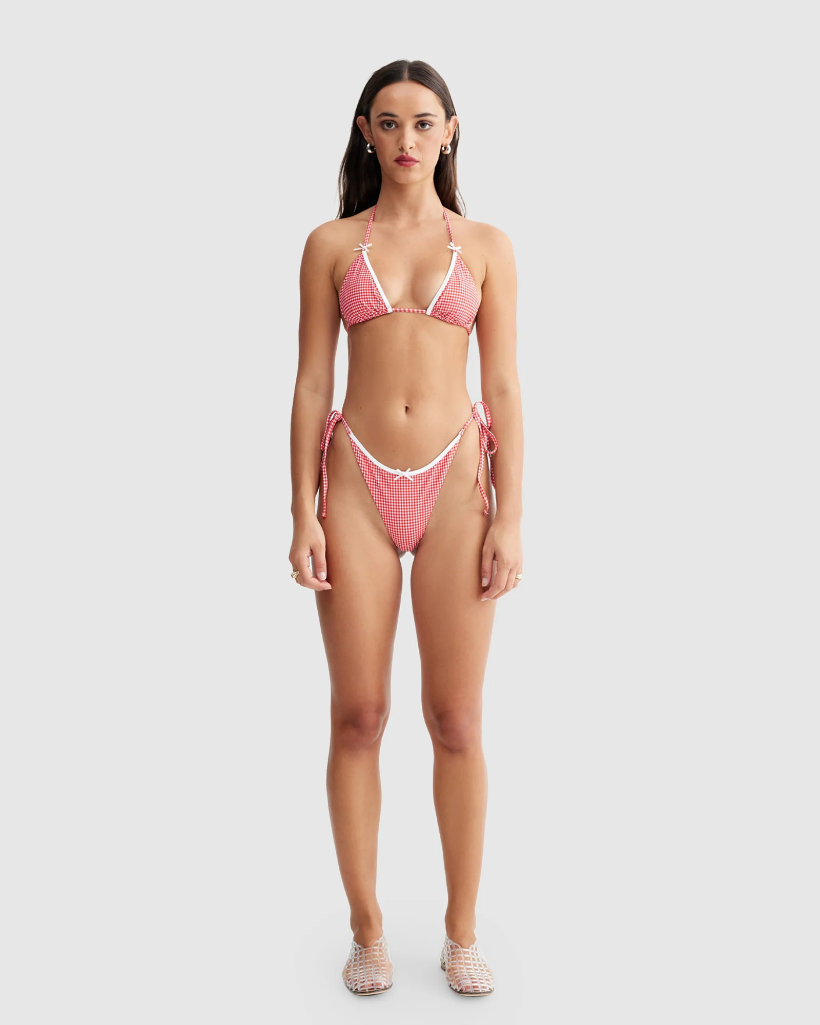 Gingham Rio Tie Side Bikini Bottoms - Image 3
