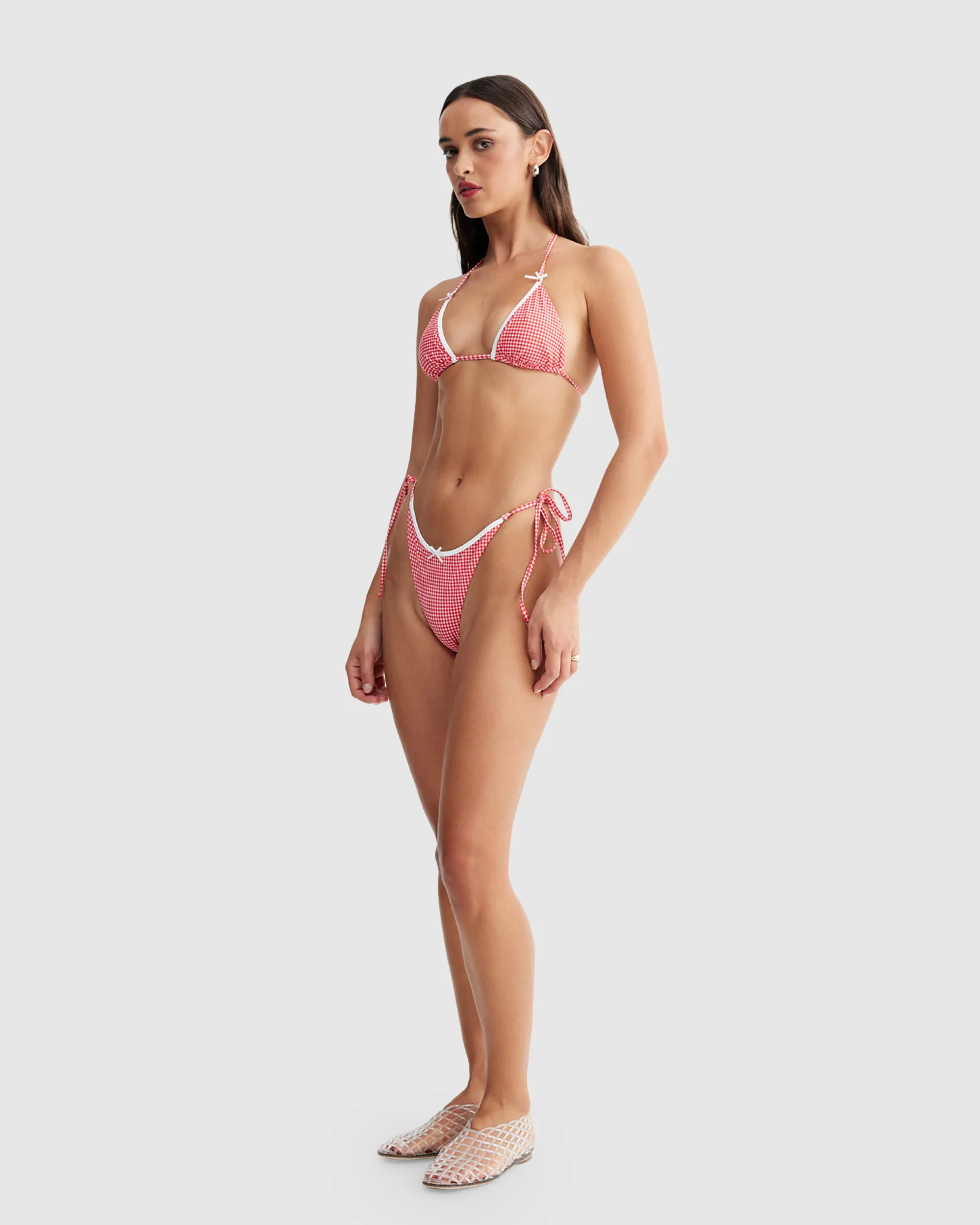Gingham Rio Tie Side Bikini Bottoms - Image 4