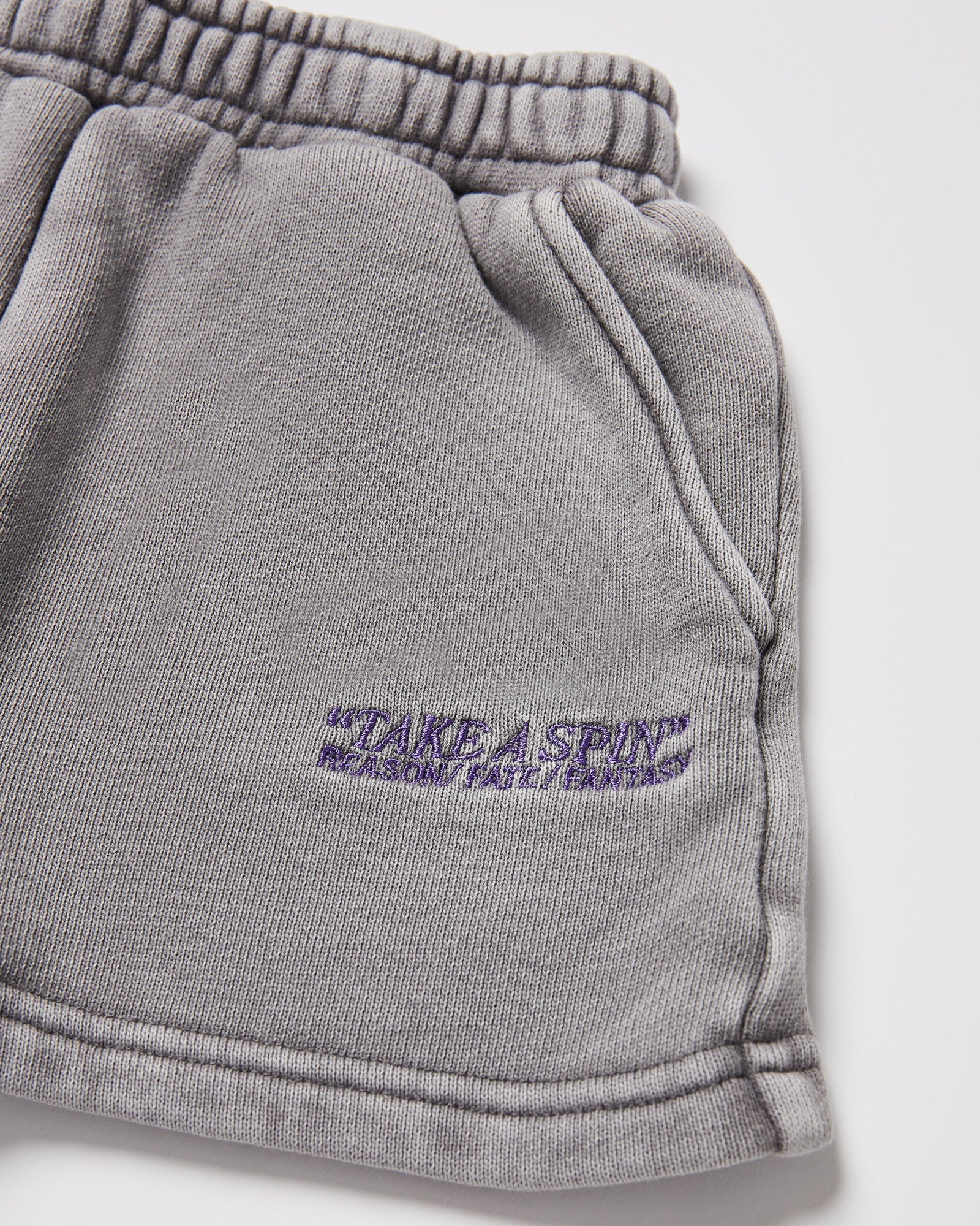 Girls Dive Fleece Short in Grey - Image 3