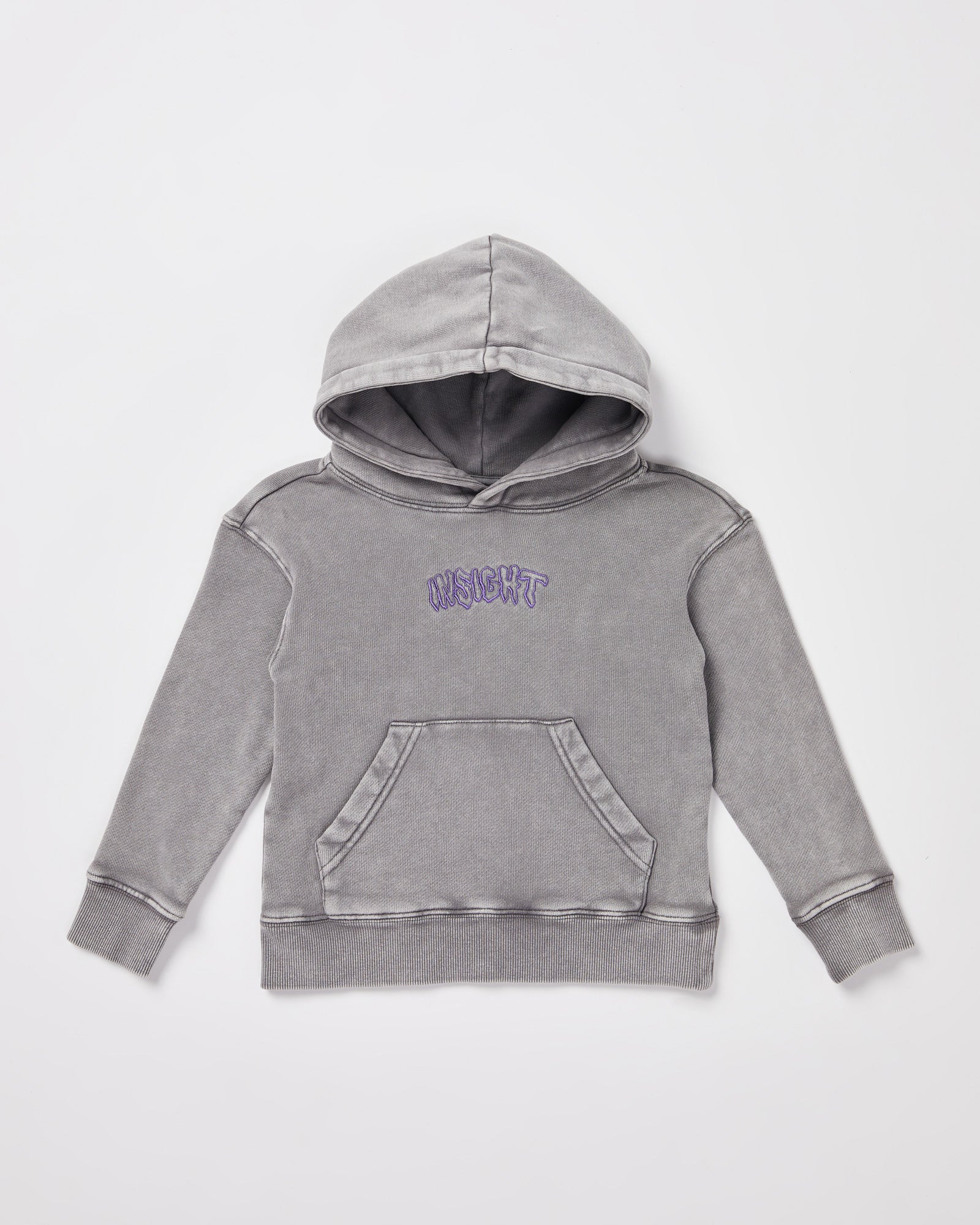 Girls Fleece Hood in Grey - Image 2