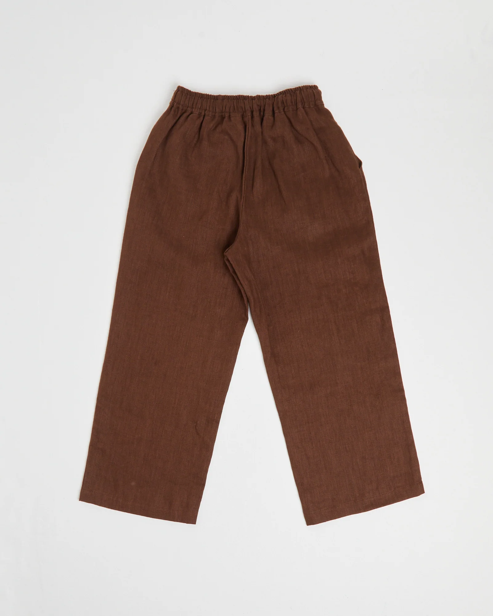 Girls Kai Linen Draw Pants Brown - Image 3