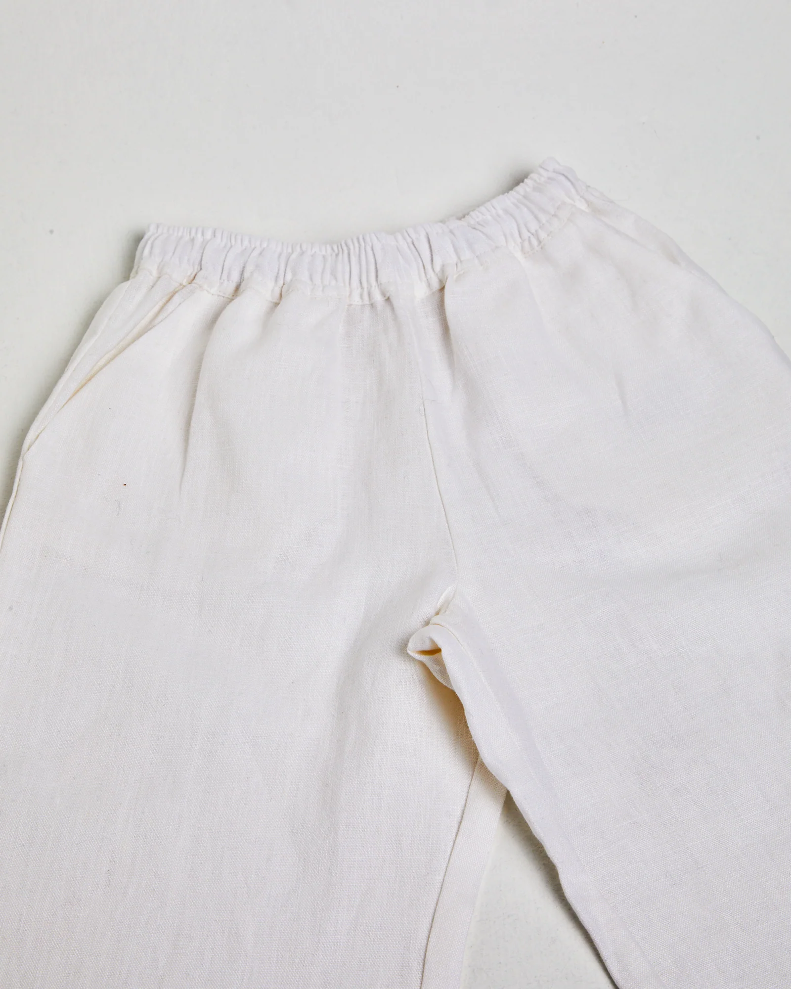 Girls Kai Linen Draw Pants White - Image 3