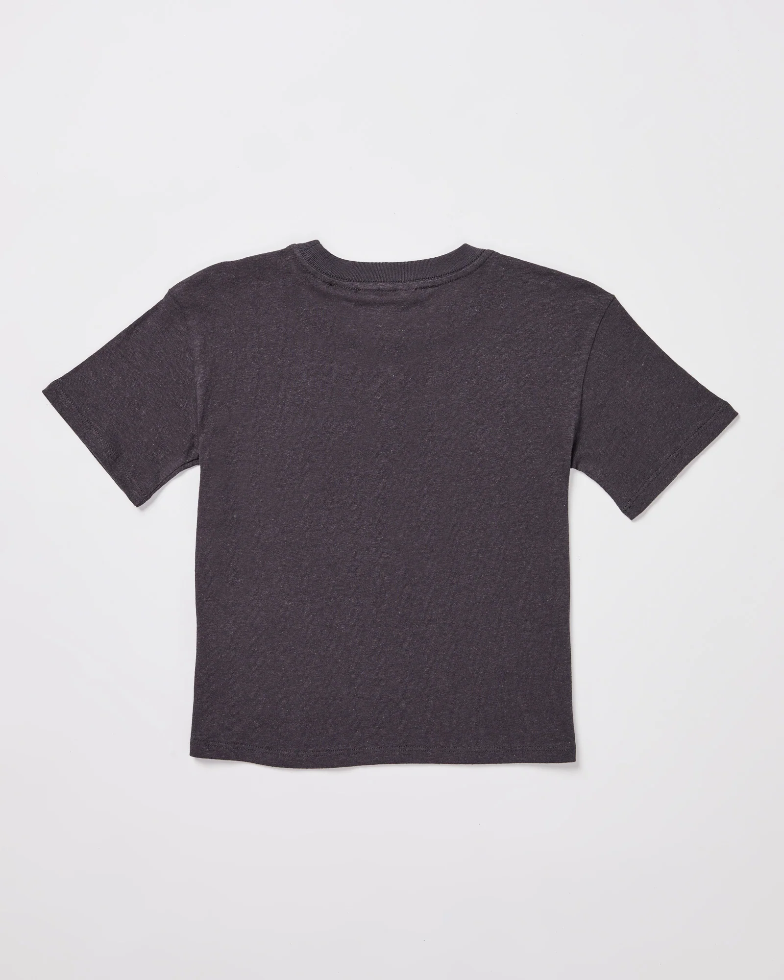 Girls State Linen Oversized Short Sleeve T-Shirt in Charcoal - Image 2