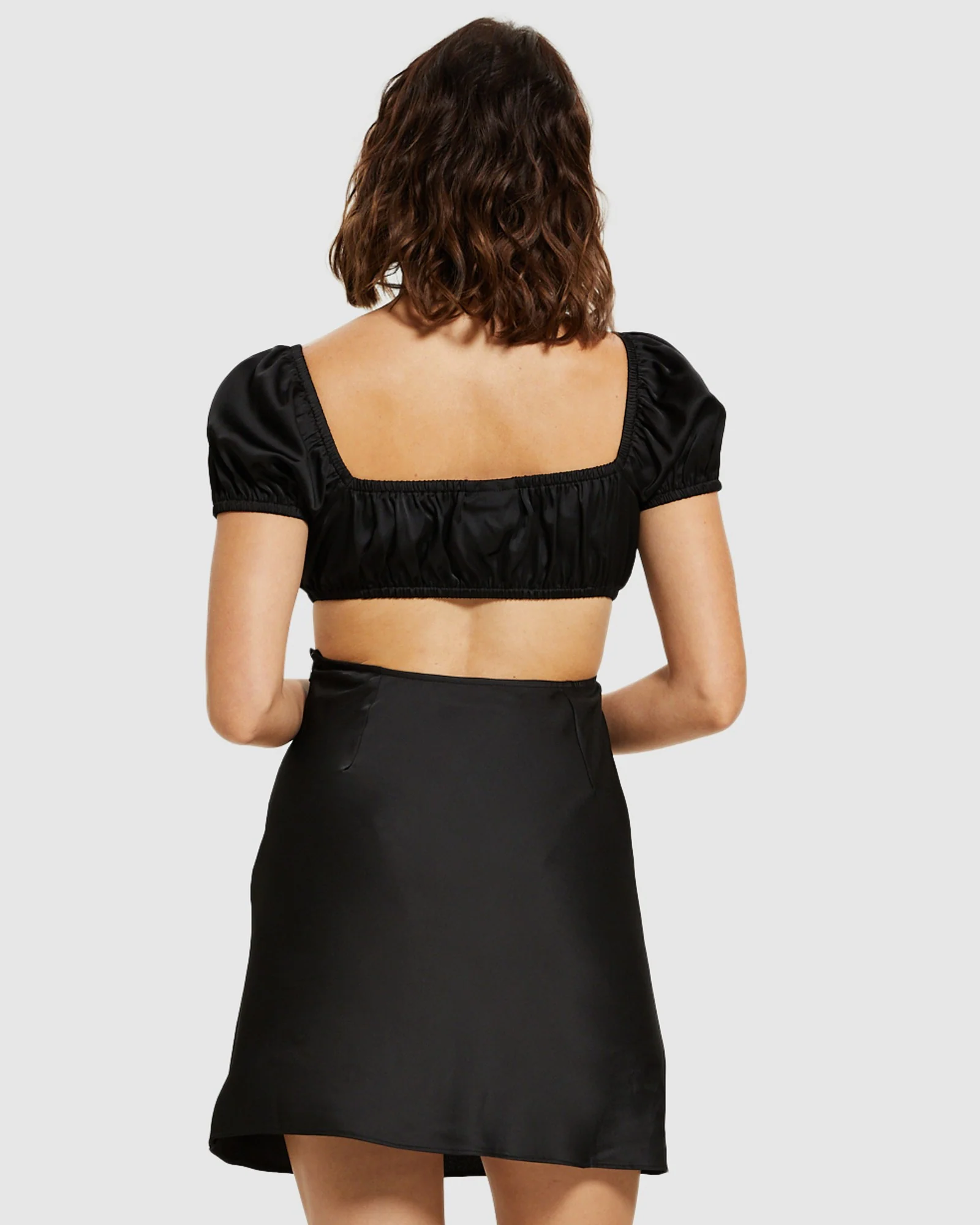 Gisele Sat Puff Sleeve Dress - Image 2