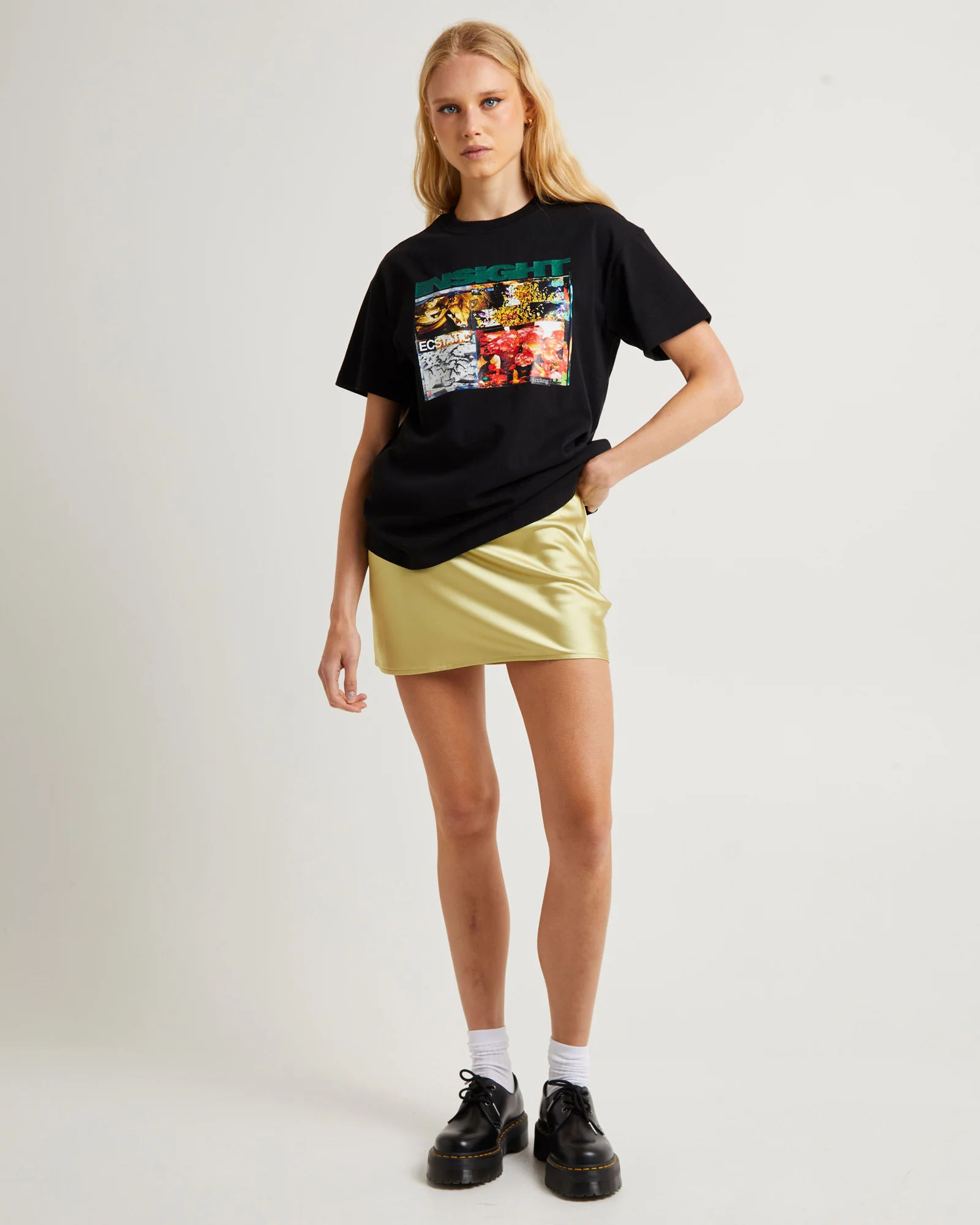 Glitter Floral Boyfriend T-Shirt - Image 3