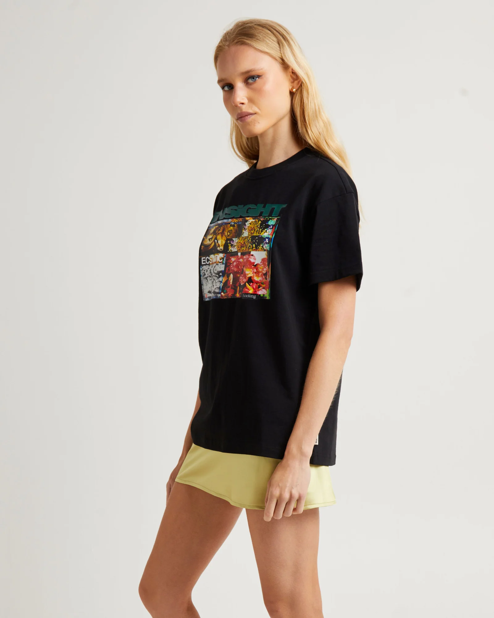 Glitter Floral Boyfriend T-Shirt - Image 4