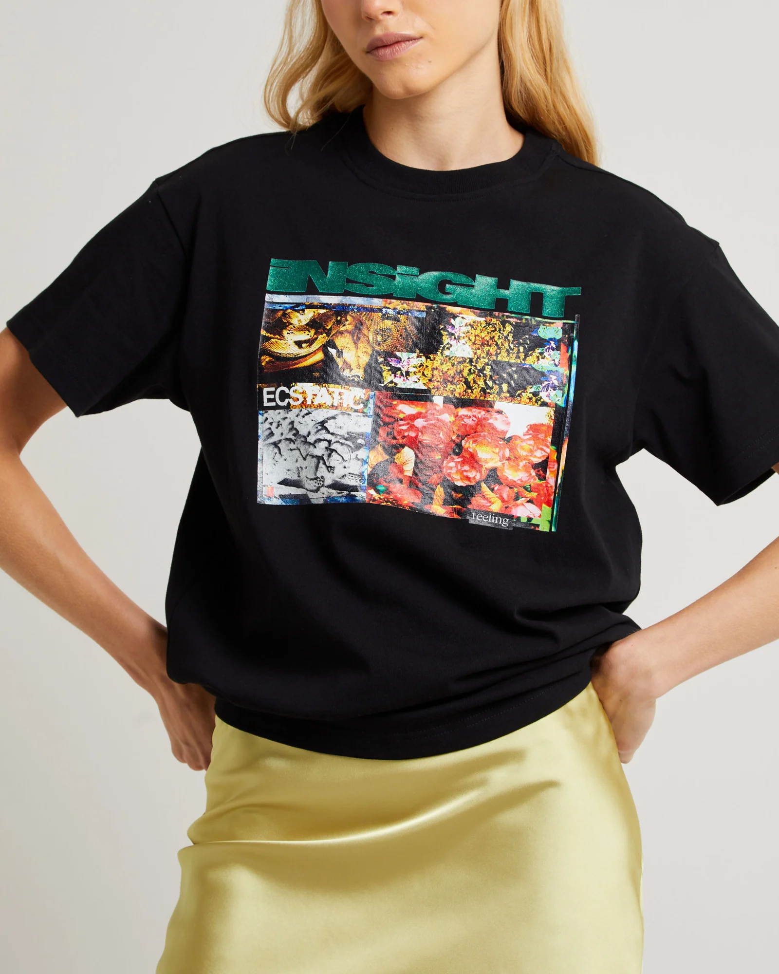 Glitter Floral Boyfriend T-Shirt - Image 5