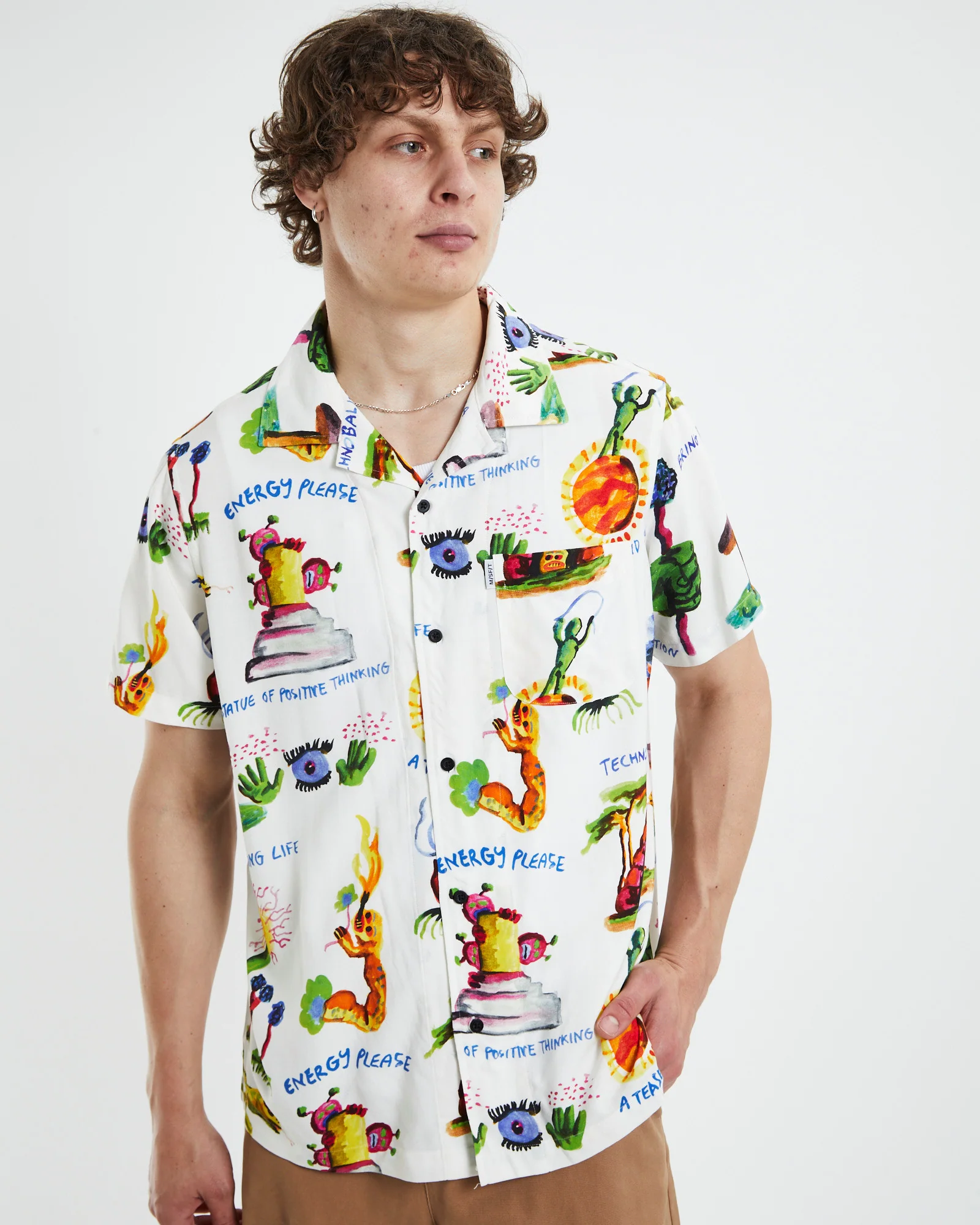 Grabbing Life Short Sleeve Shirt White - Image 5