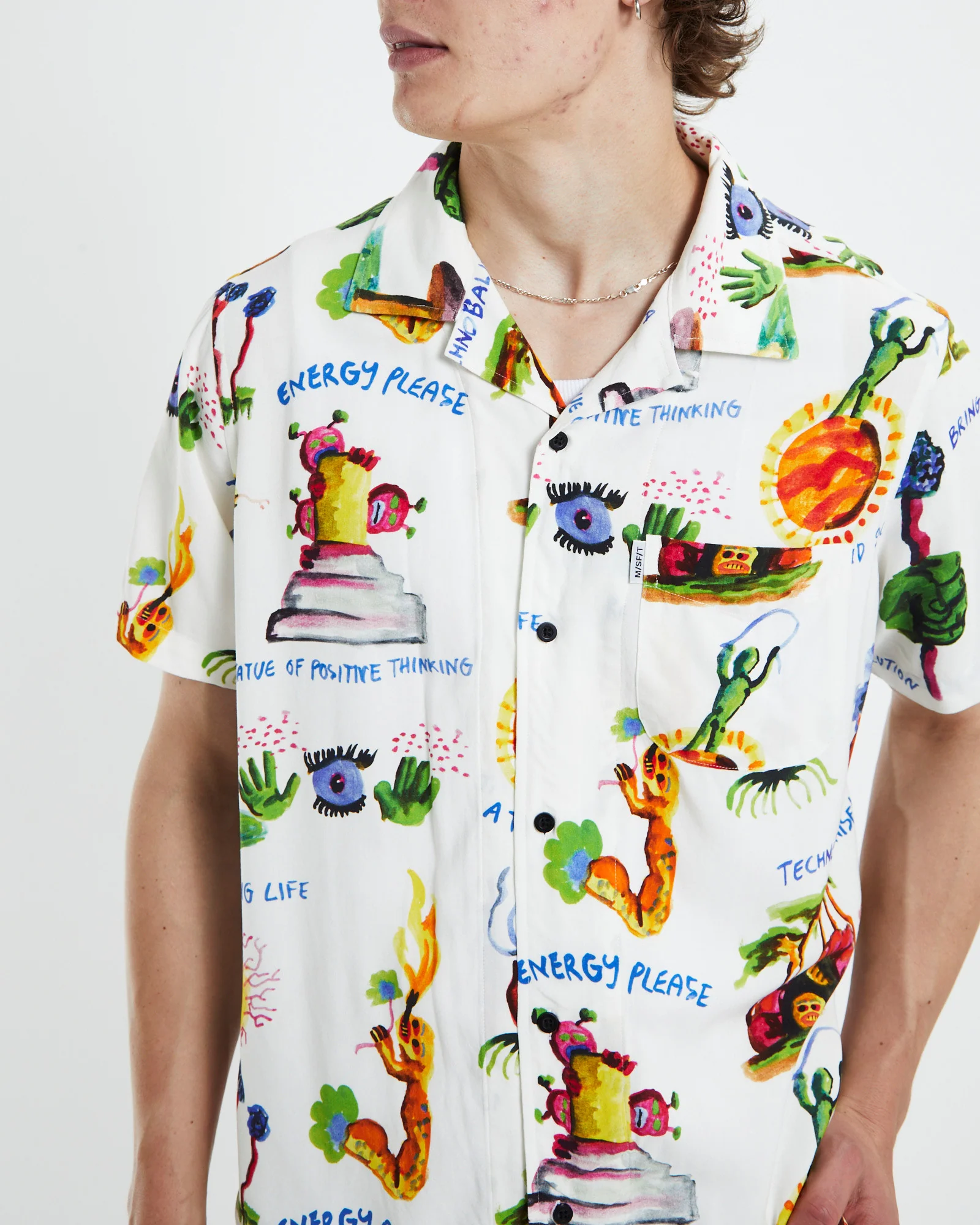 Grabbing Life Short Sleeve Shirt White - Image 6