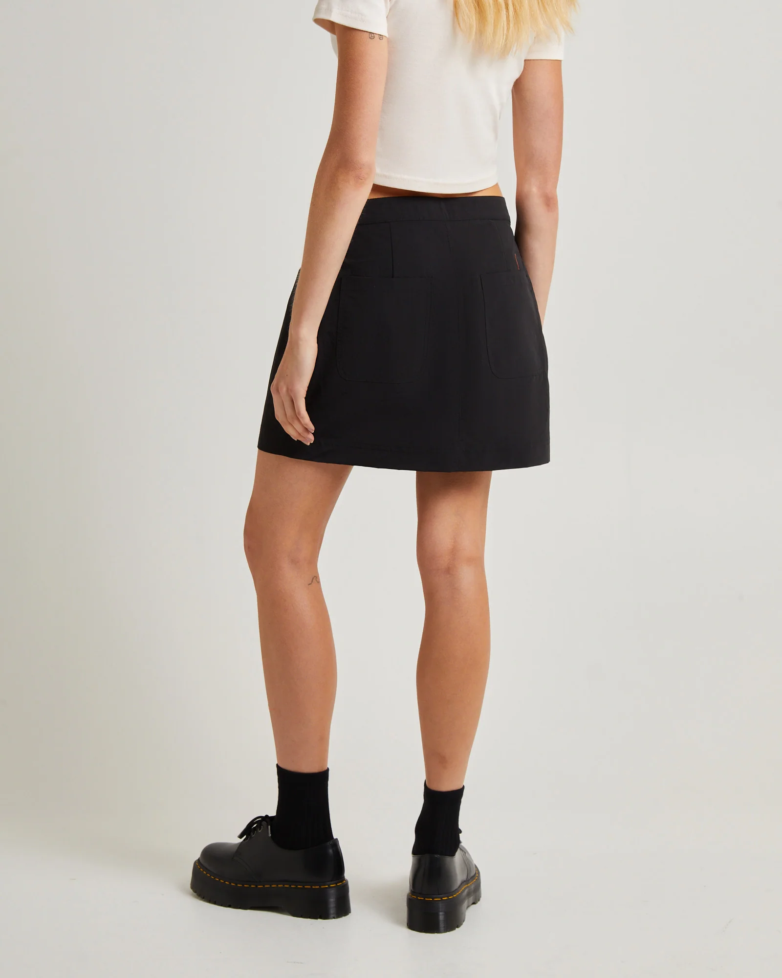 Graffiti Mini Wrap Skirt Black - Image 2