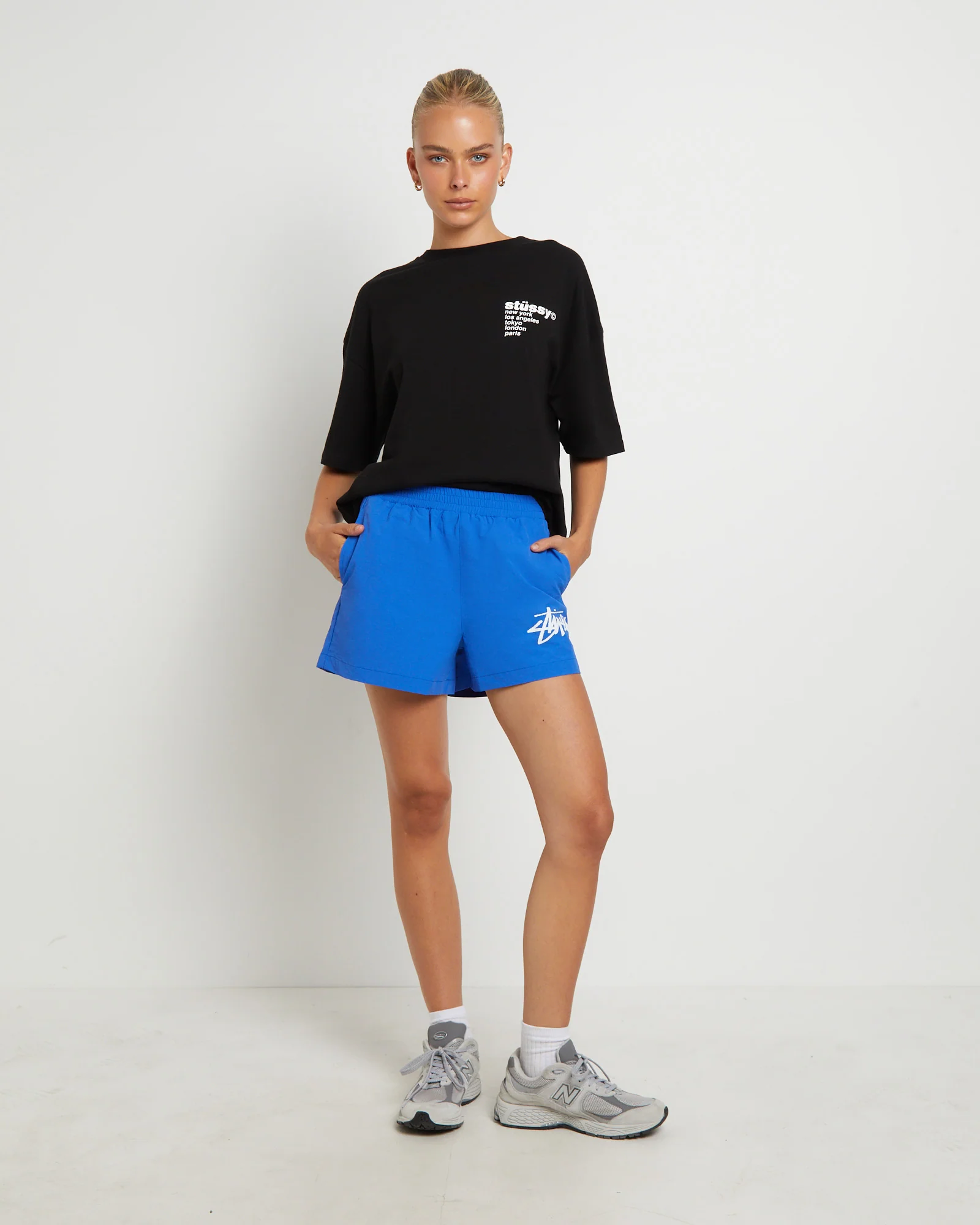 Graffiti Shorts in Ultramarine Blue - Image 3