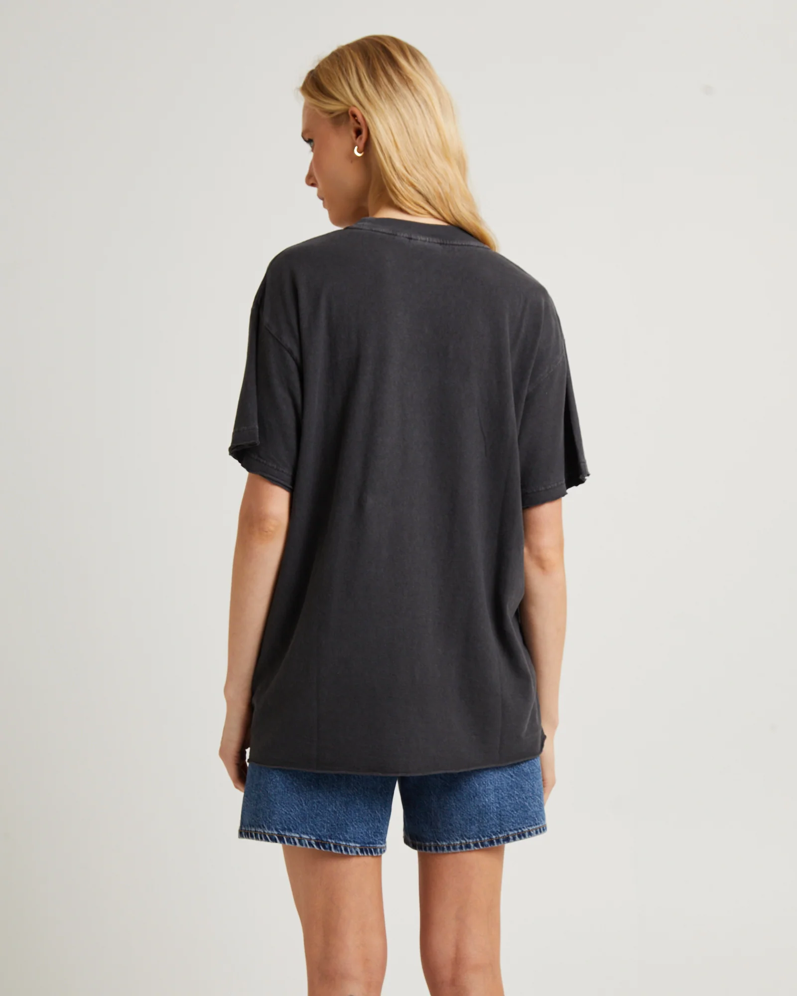 Gravity Hemp Oversized Tee Stone Black - Image 2