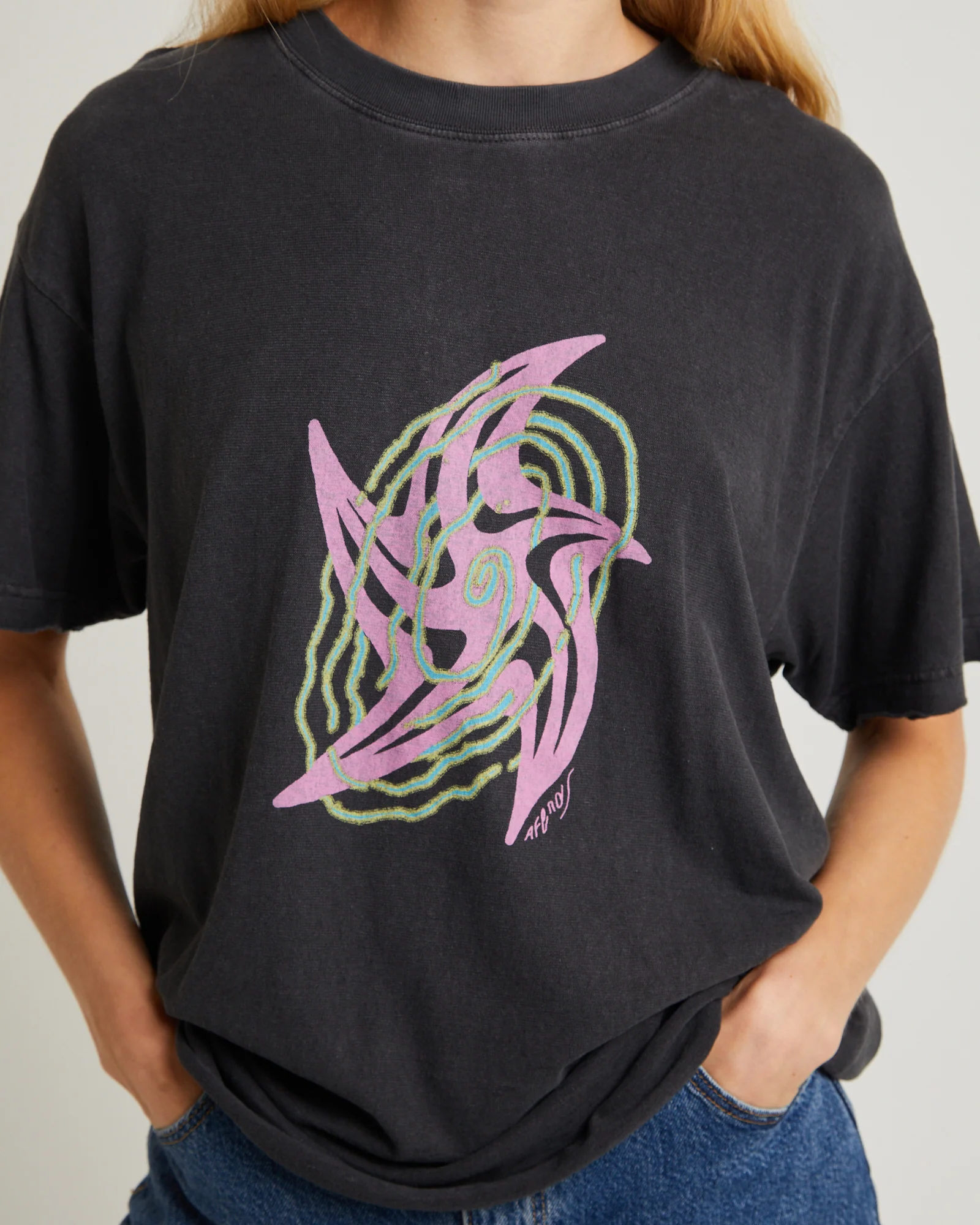 Gravity Hemp Oversized Tee Stone Black - Image 5