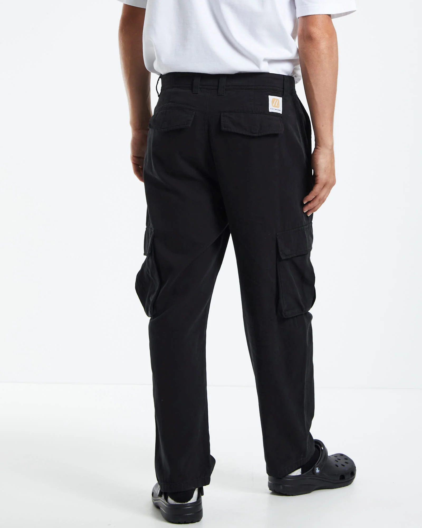 Green Onions Cargo Pants Washed Black - Image 2