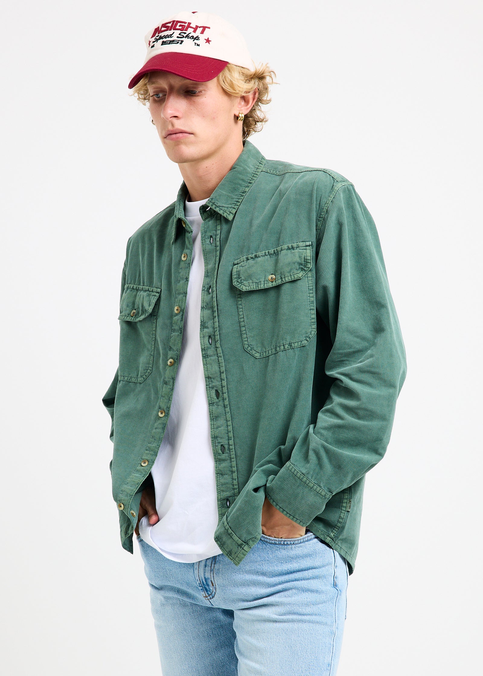 Grid Cord Long Sleeve Shirt - Image 4