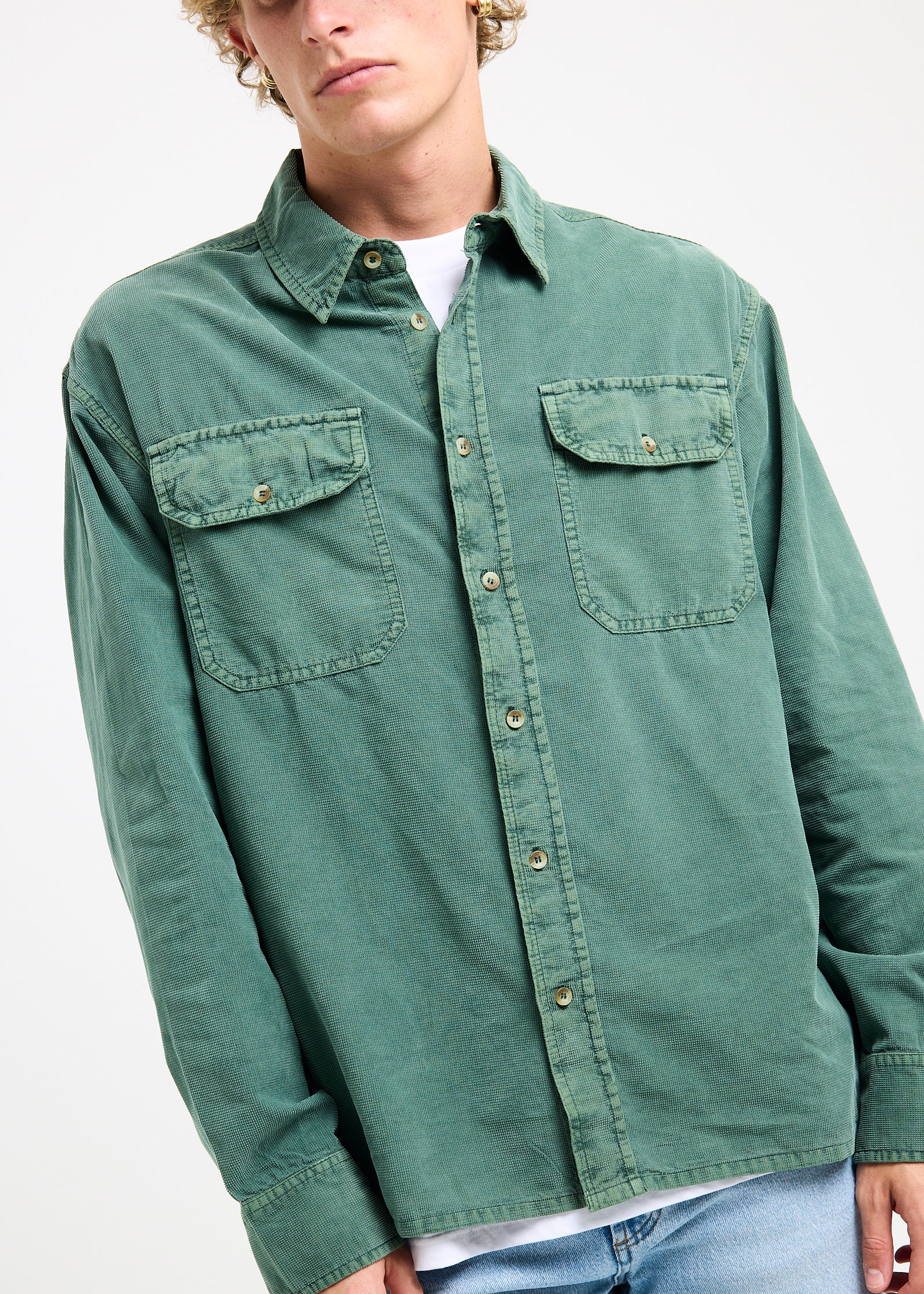 Grid Cord Long Sleeve Shirt - Image 5