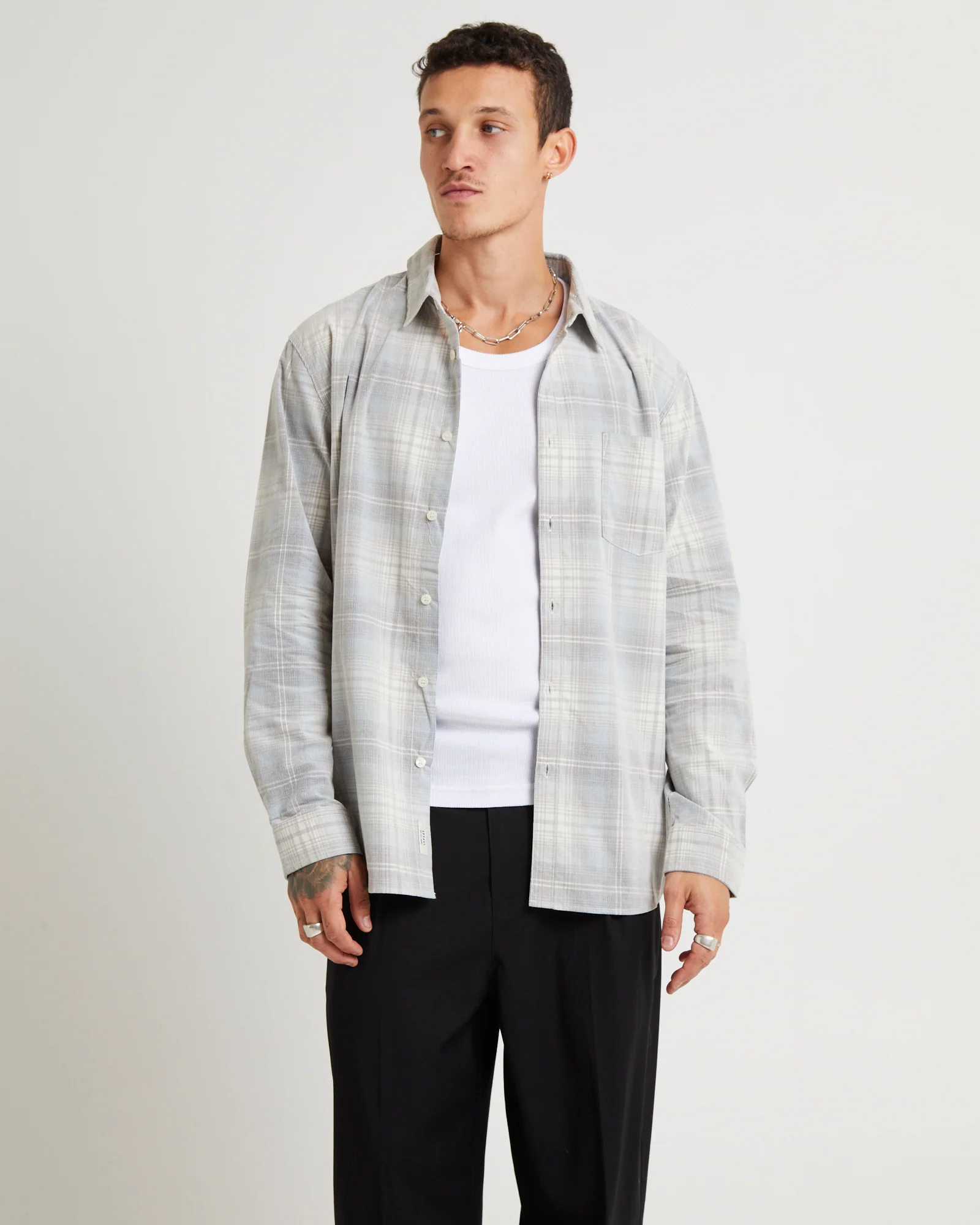Grover Check Cord Ls Shirt - Image 5