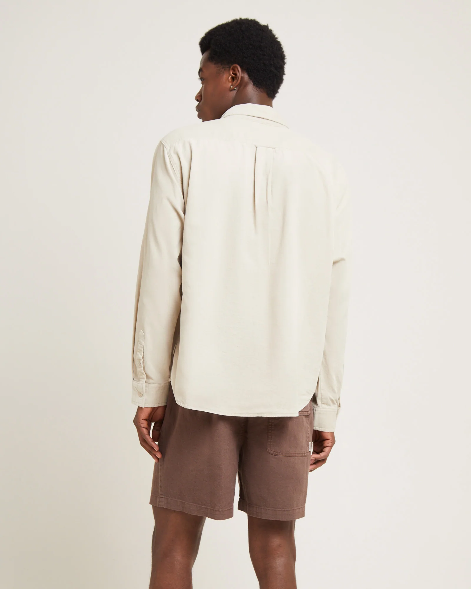 Grover Cord Long Sleeve Shirt Natural - Image 2