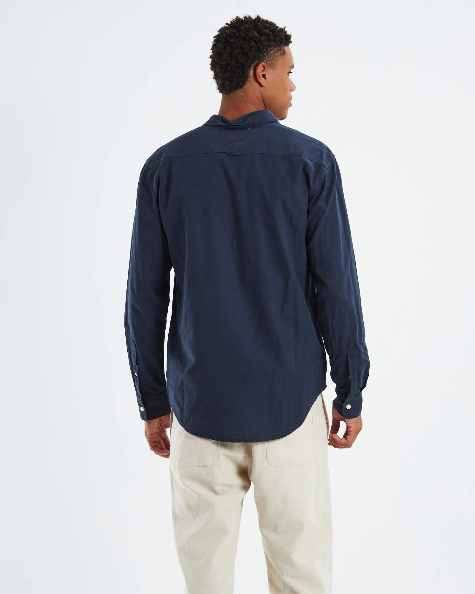 Grover Long Sleeve Shirt Navy - Image 2
