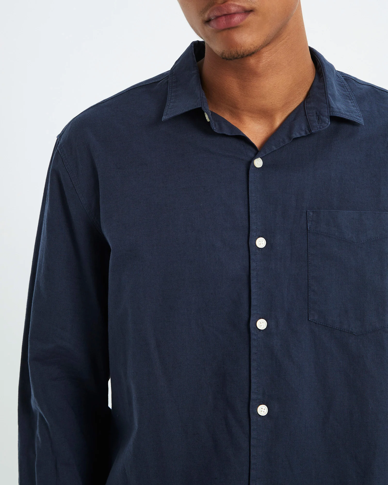 Grover Long Sleeve Shirt Navy - Image 6