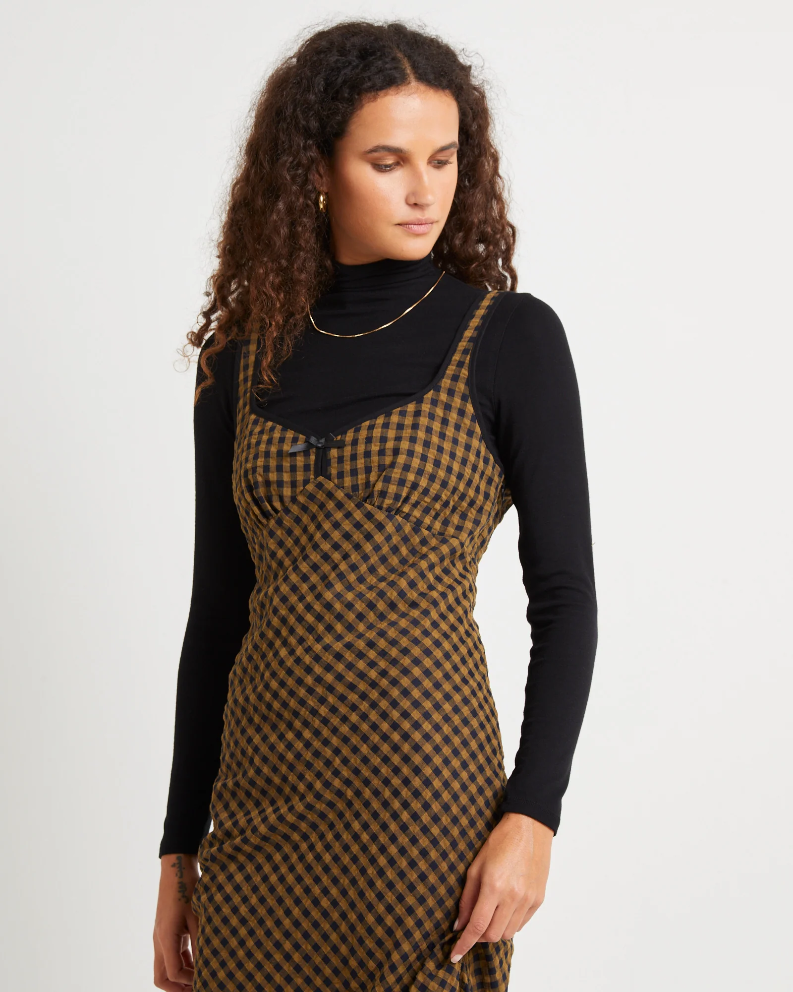 Grunge Plaid Midi Dress - Image 5