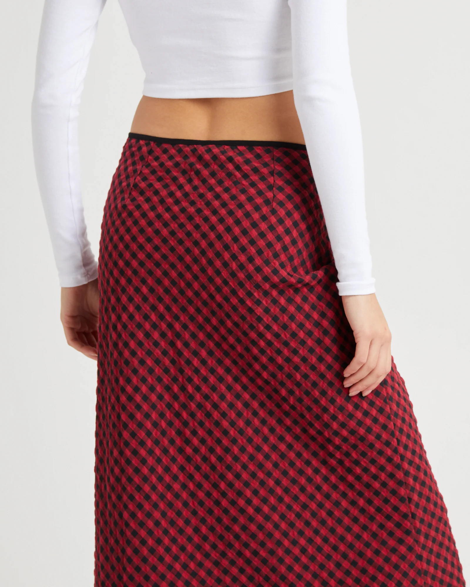 Grunge Plaid Midi Skirt - Image 5