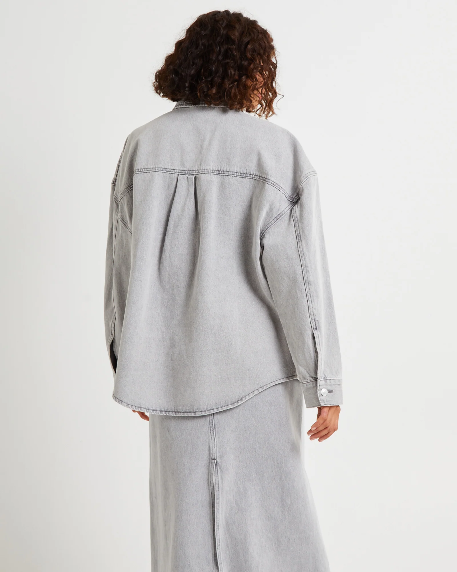 Hailey Denim Shirt Jacket - Image 2
