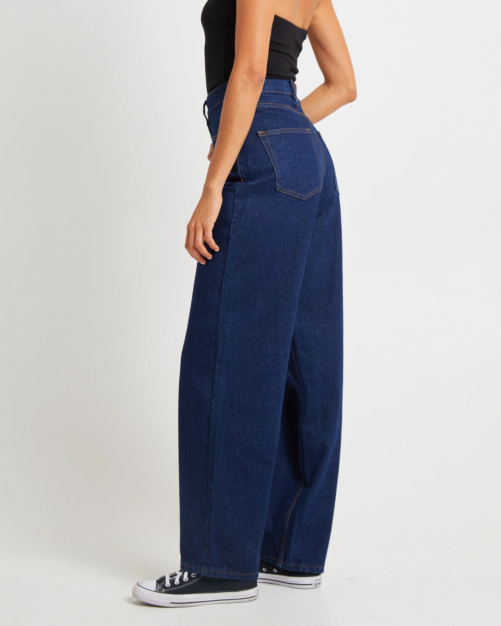 Hailey High Rise Baggy Jeans Ink Blue - Image 4