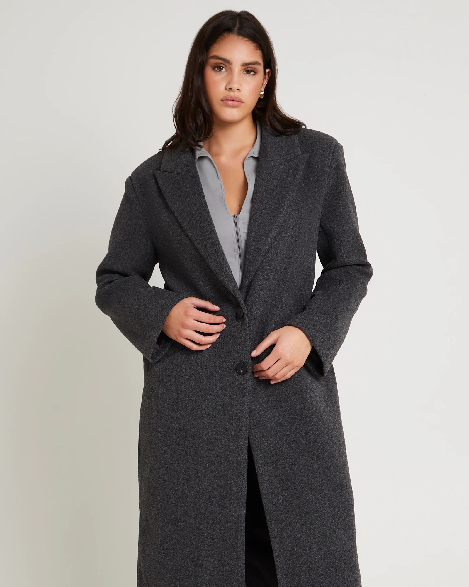 Hailey Melton Oversized Coat - Image 3
