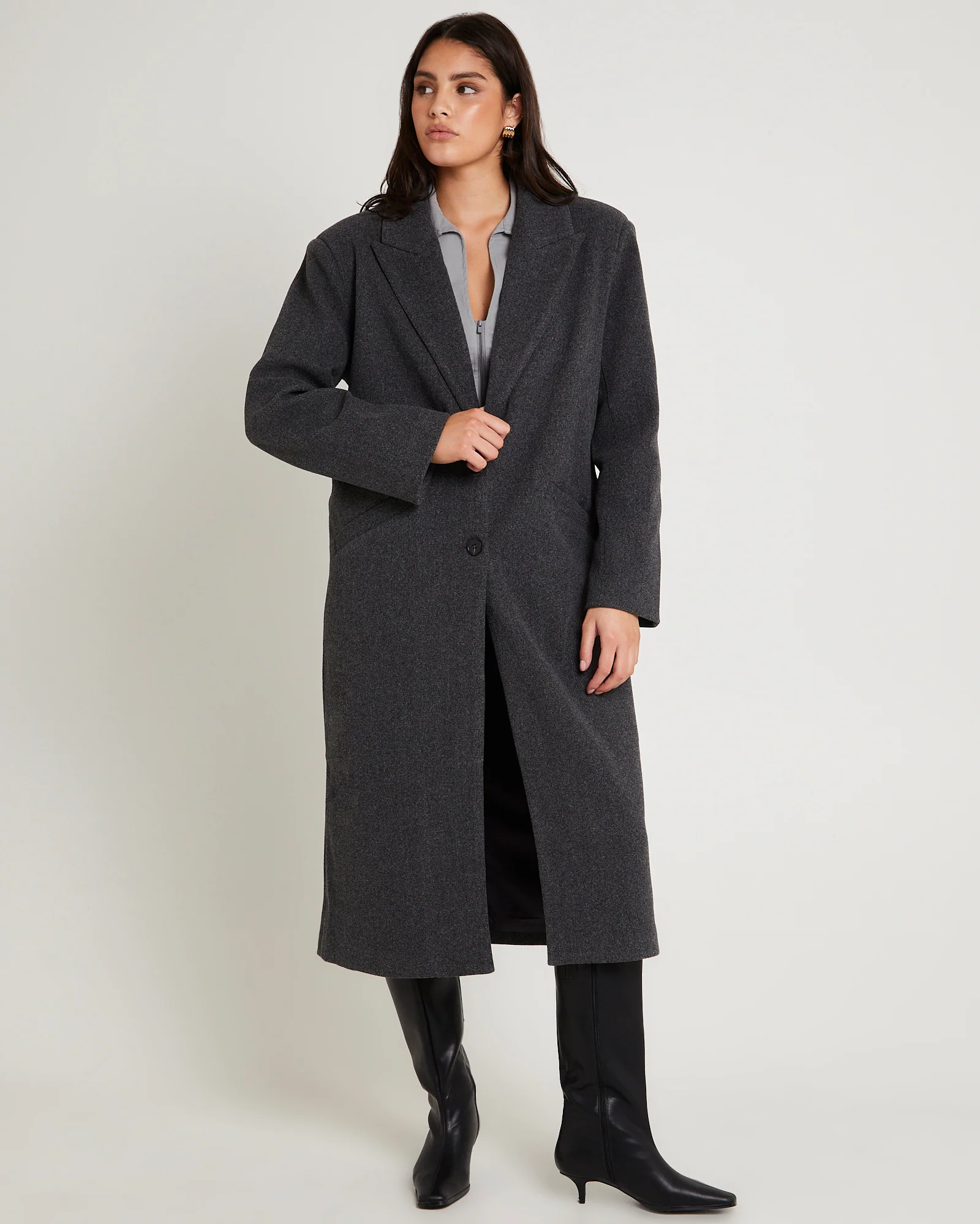 Hailey Melton Oversized Coat - Image 5
