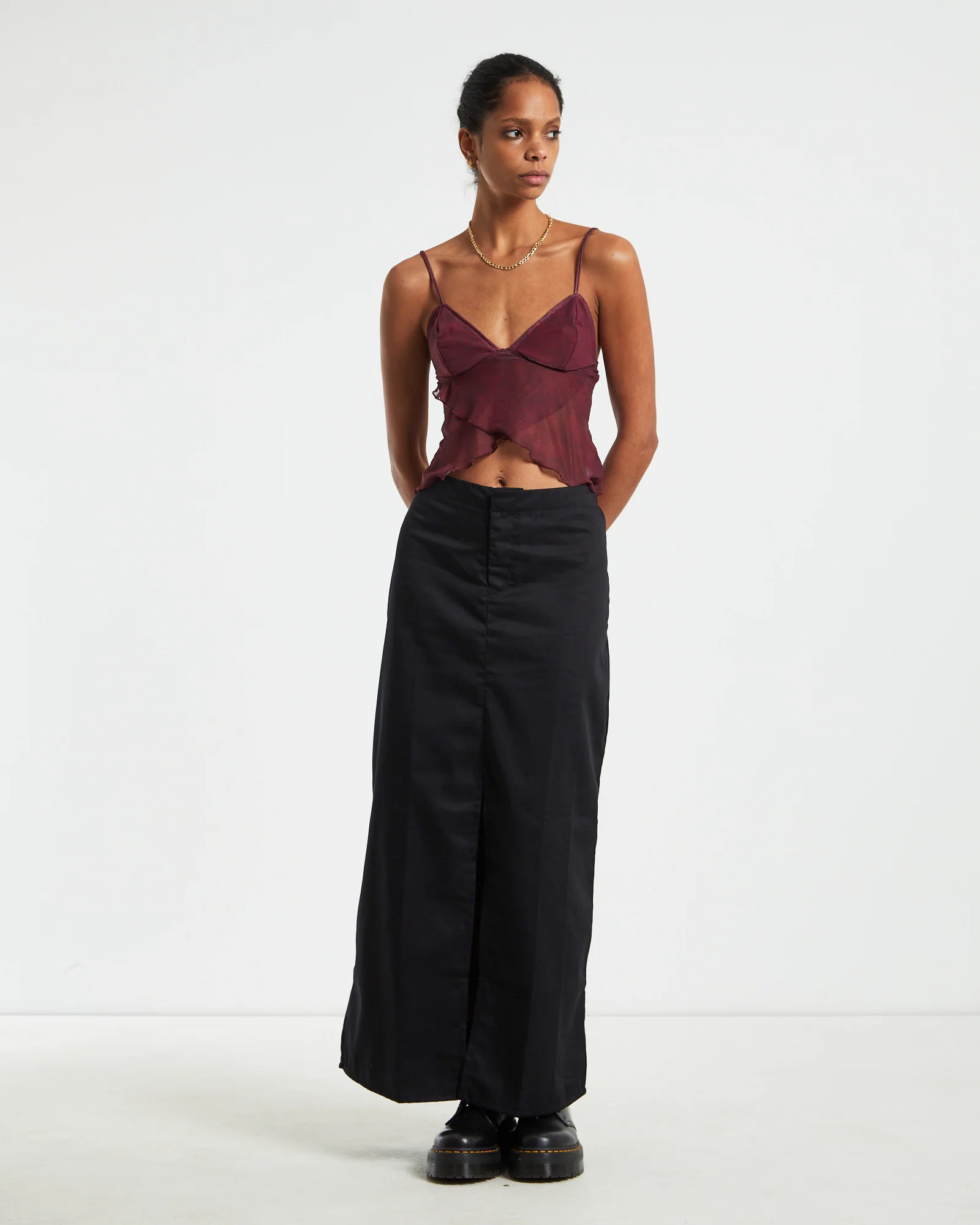 Haisley Cargo Maxi Skirt Black - Image 3