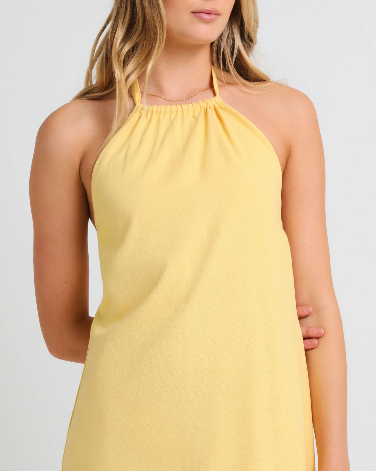 Halcyon Halter Linen Dress - Image 6