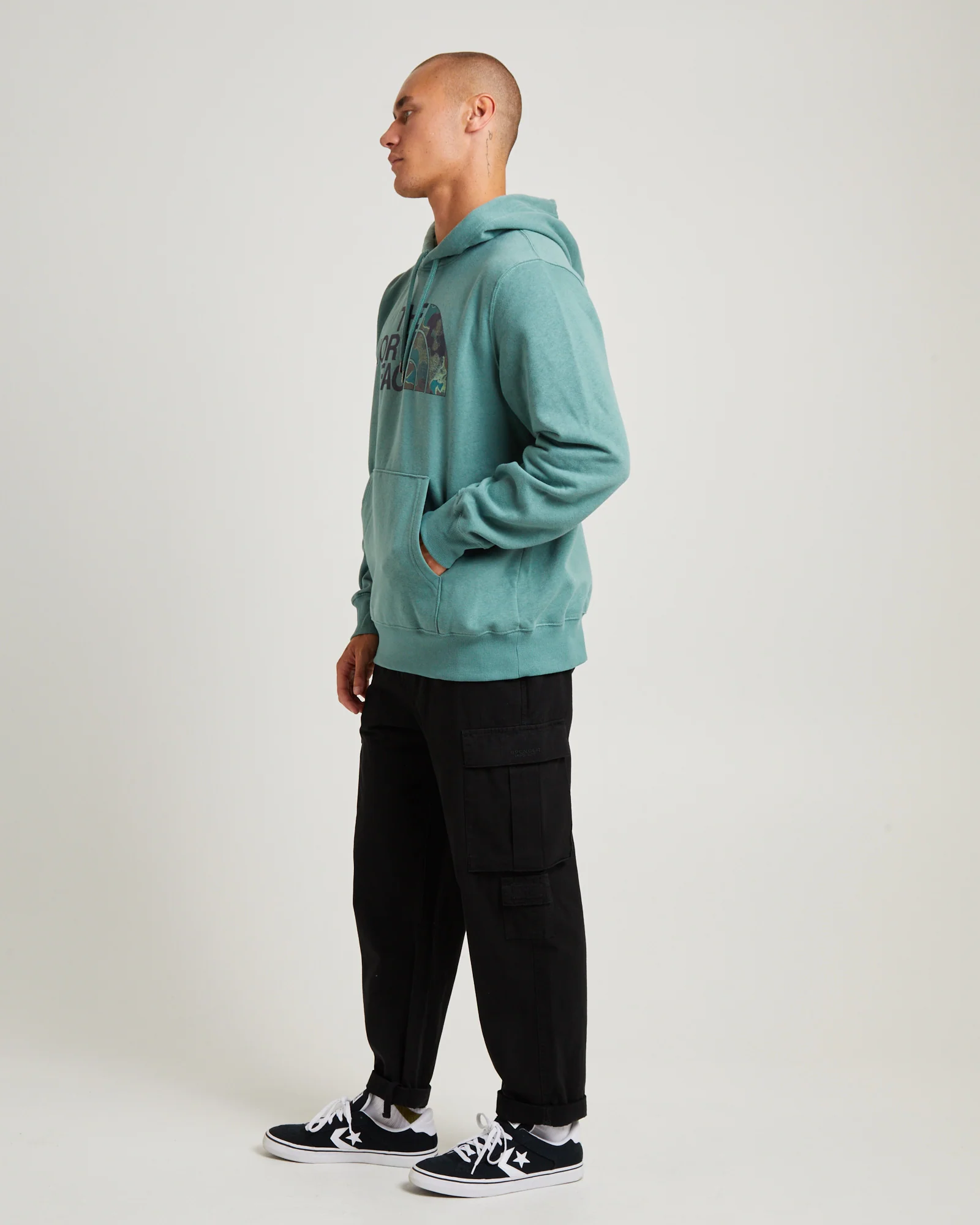 Half Dome Pullover Hoodie Dark Sage - Image 4