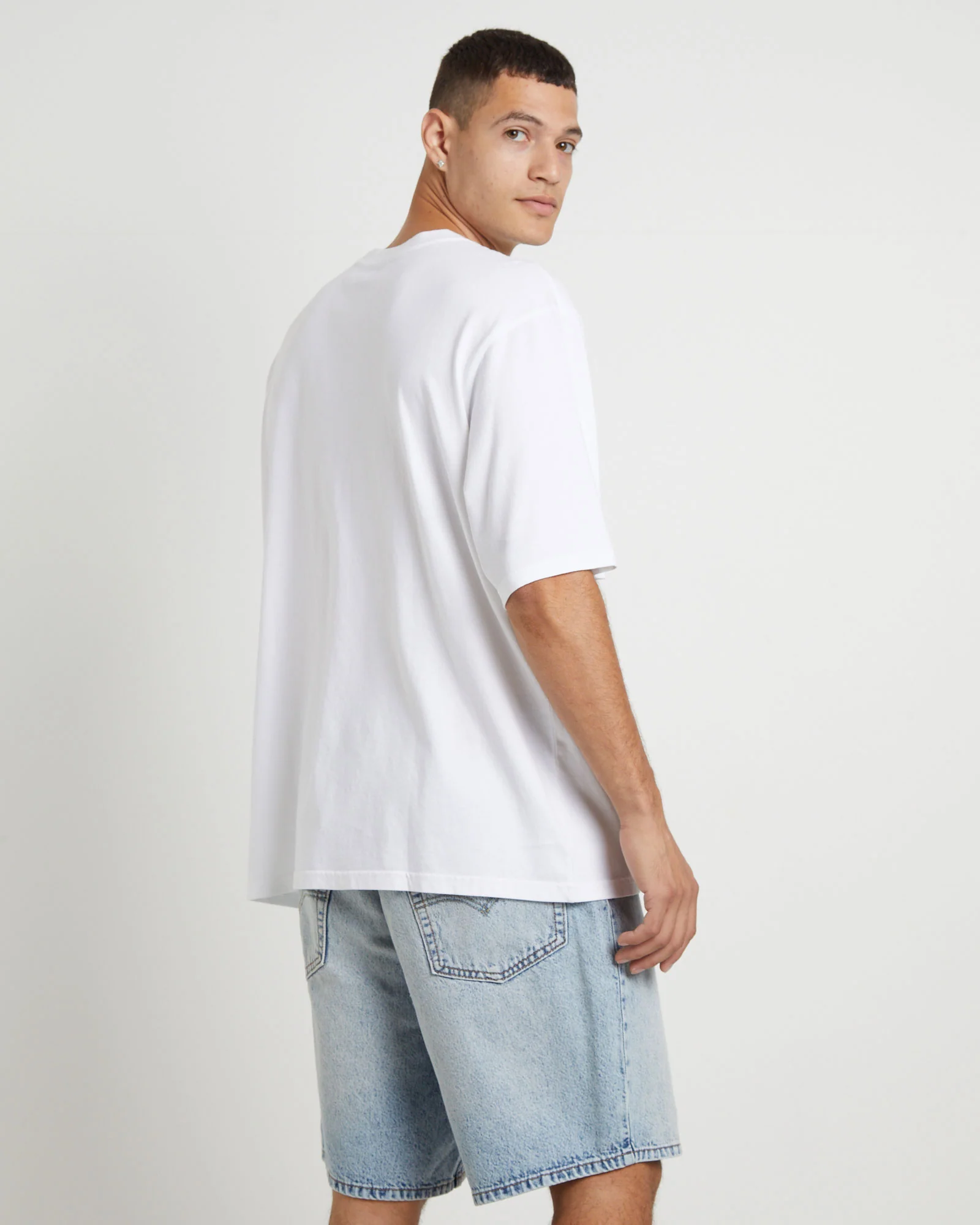 Half Sleeve Baby Tab T-Shirt in Bright White - Image 2