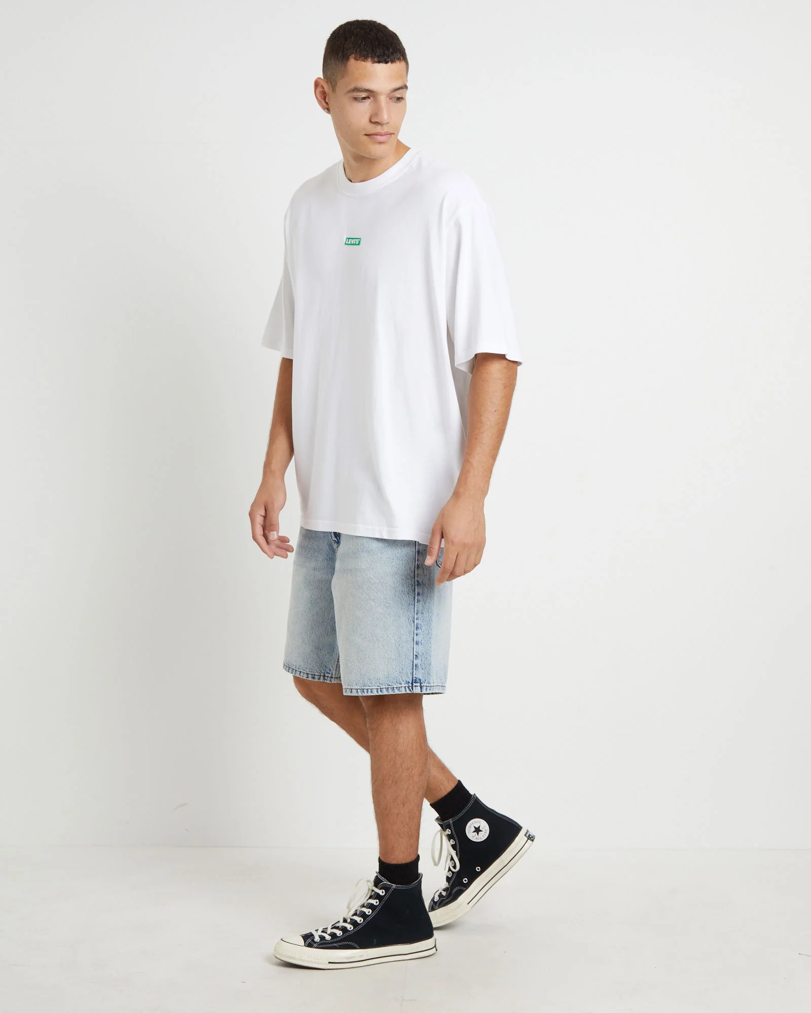 Half Sleeve Baby Tab T-Shirt in Bright White - Image 4
