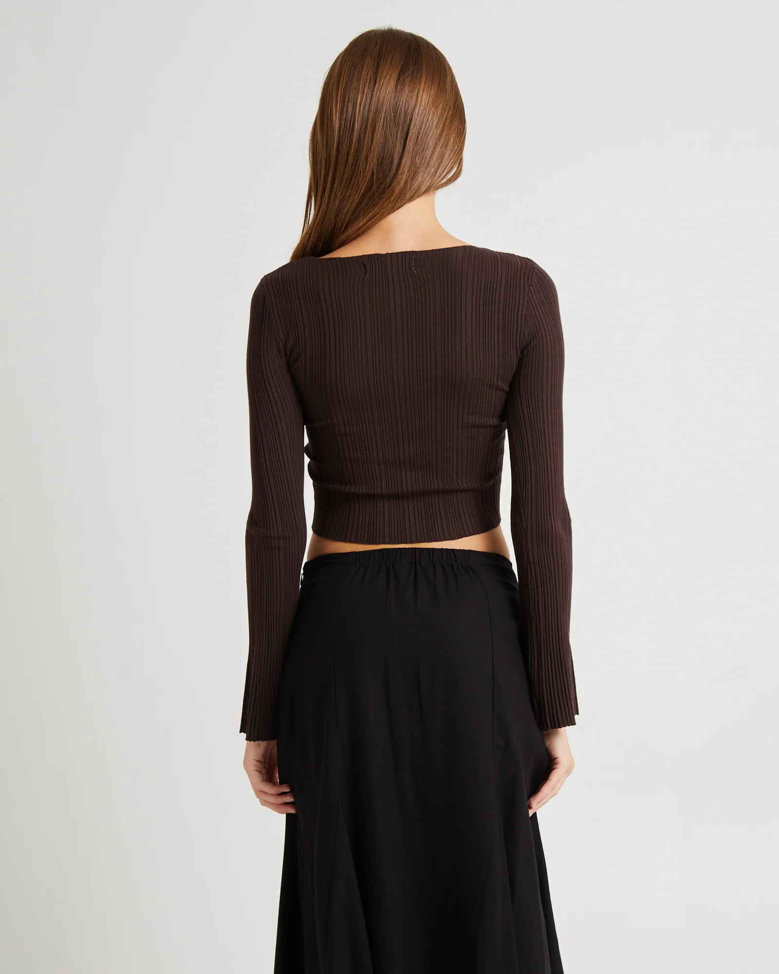 Hally Boat Neck Long Sleeve Knit Top - Image 2