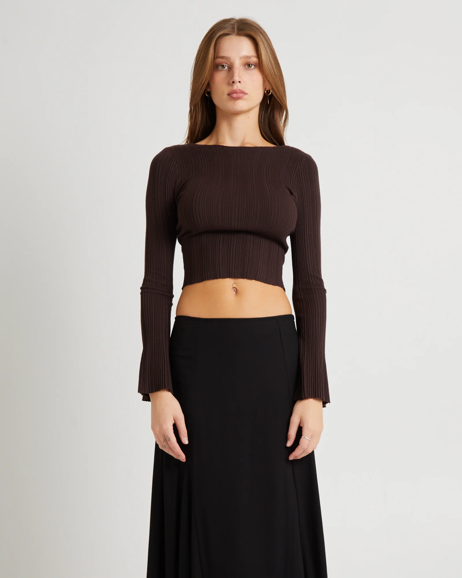 Hally Boat Neck Long Sleeve Knit Top - Image 3